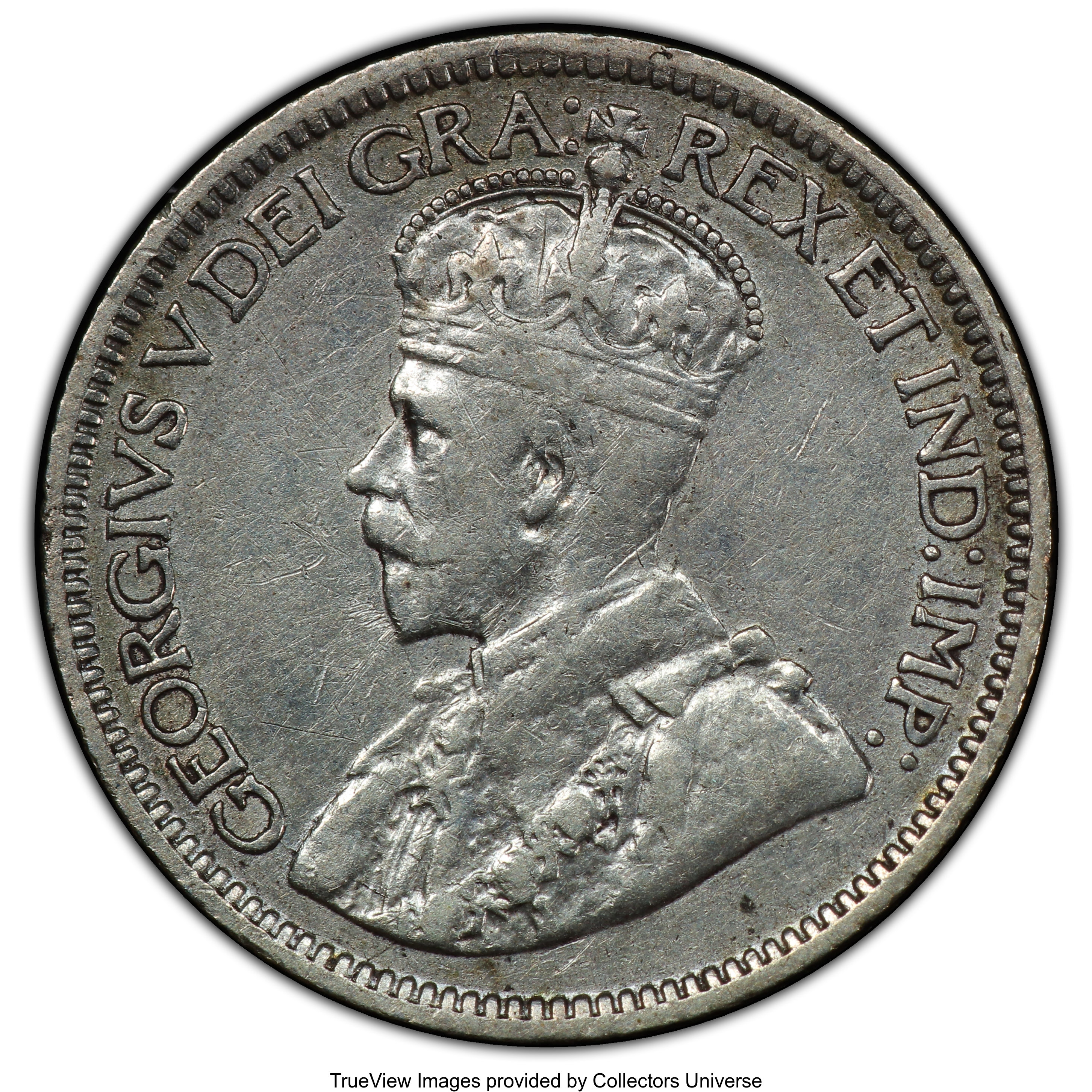 Canada: George V "Broad Leaves" 10 Cents 1913 XF45 PCGS,...
