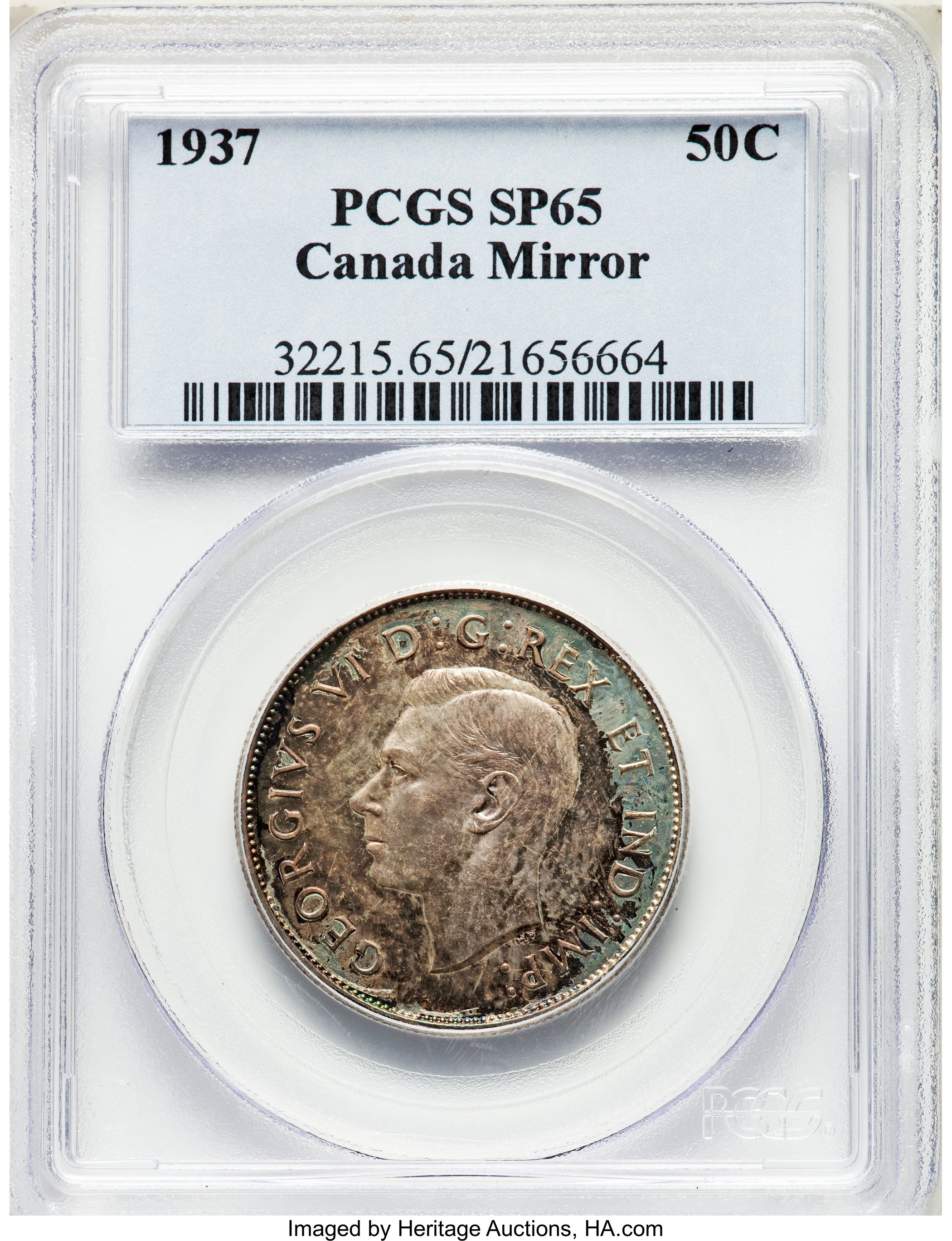 1937 50c Mirror MS61 thumbnail 4