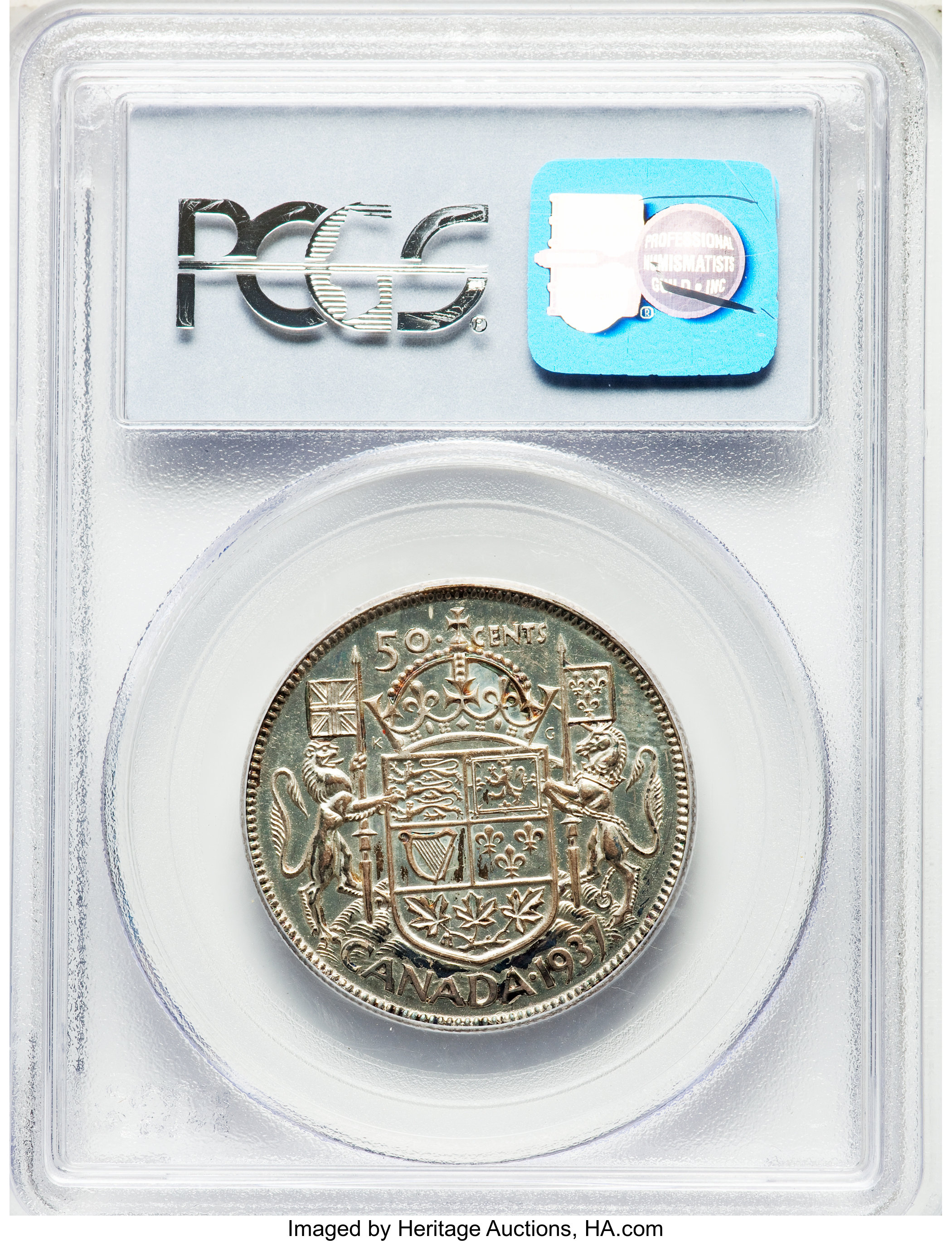 1937 50c Mirror MS61 thumbnail 5