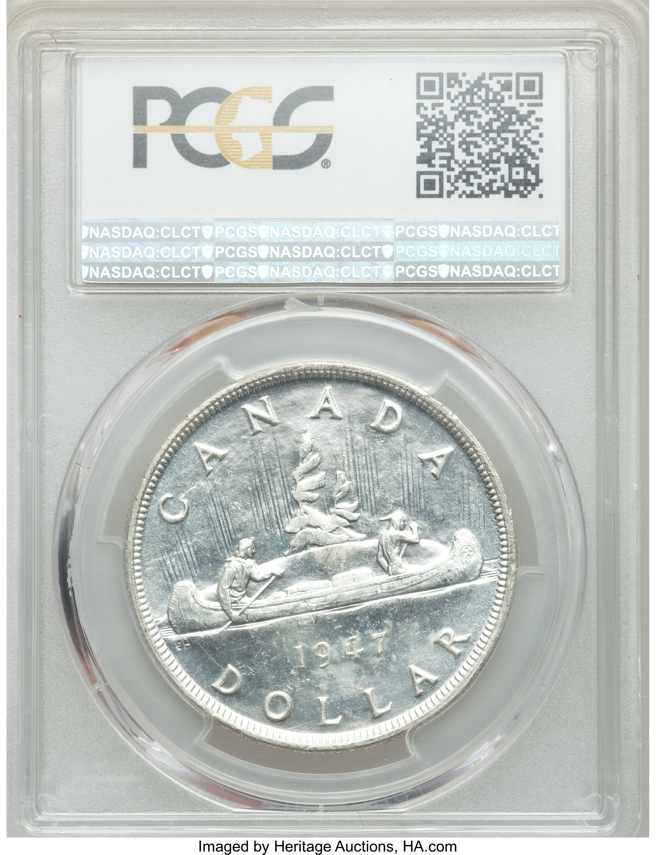 1947 S$1 Blunt 7 MS (KM-37) MS64 thumbnail 8