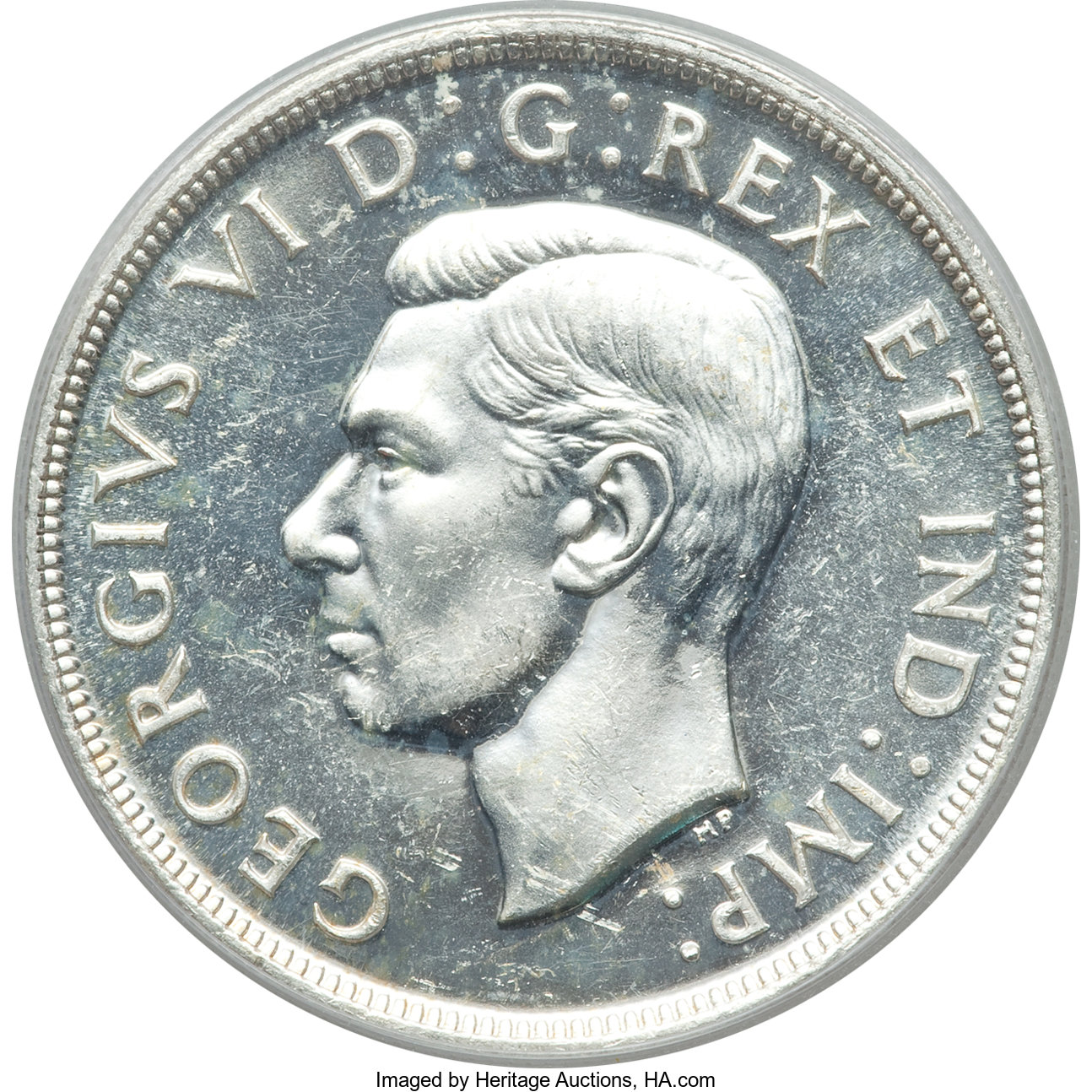Canada: George VI "Blunt 7" Dollar 1947 MS63 PCGS,...