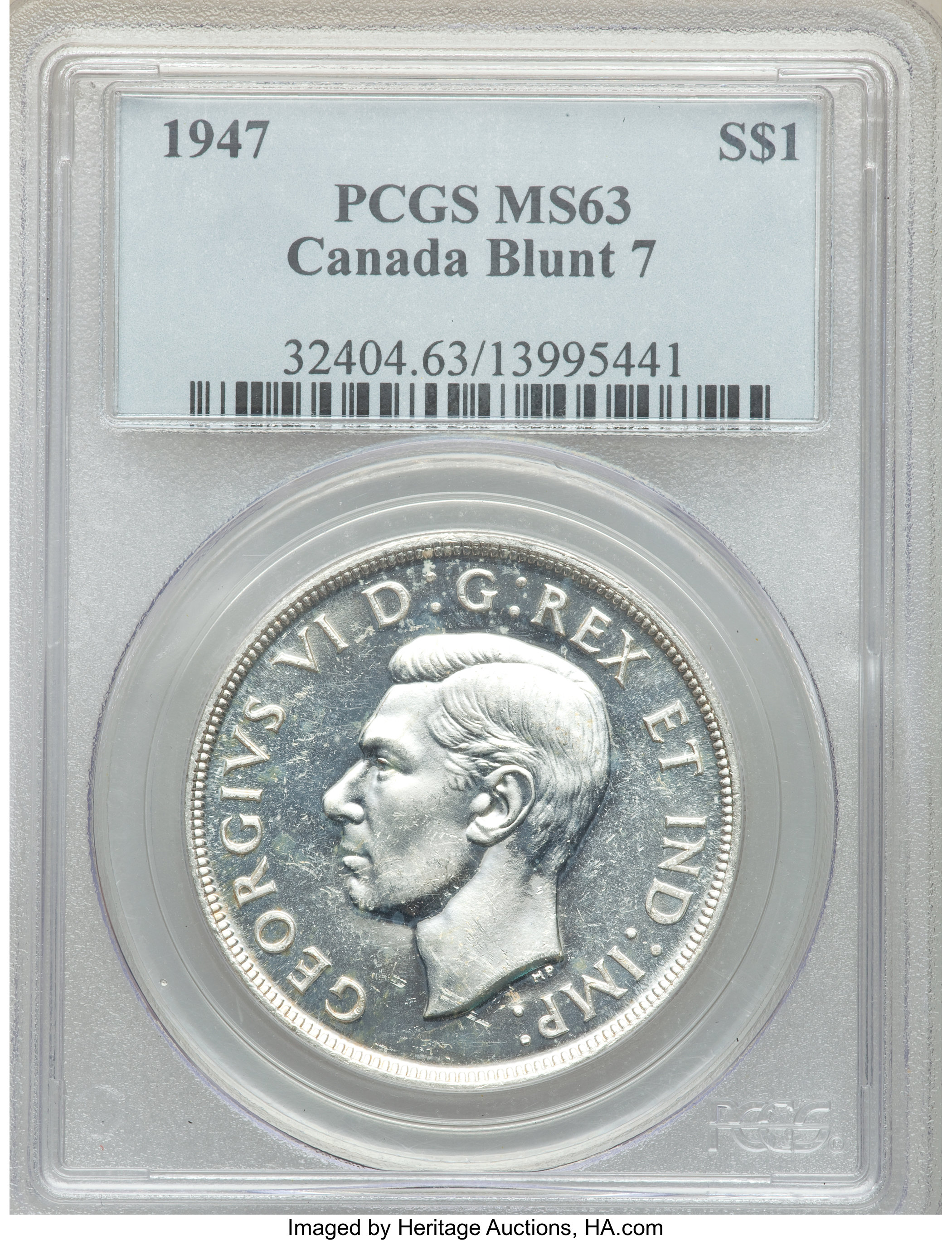 1947 S$1 Blunt 7 MS (KM-37) MS63 thumbnail 14