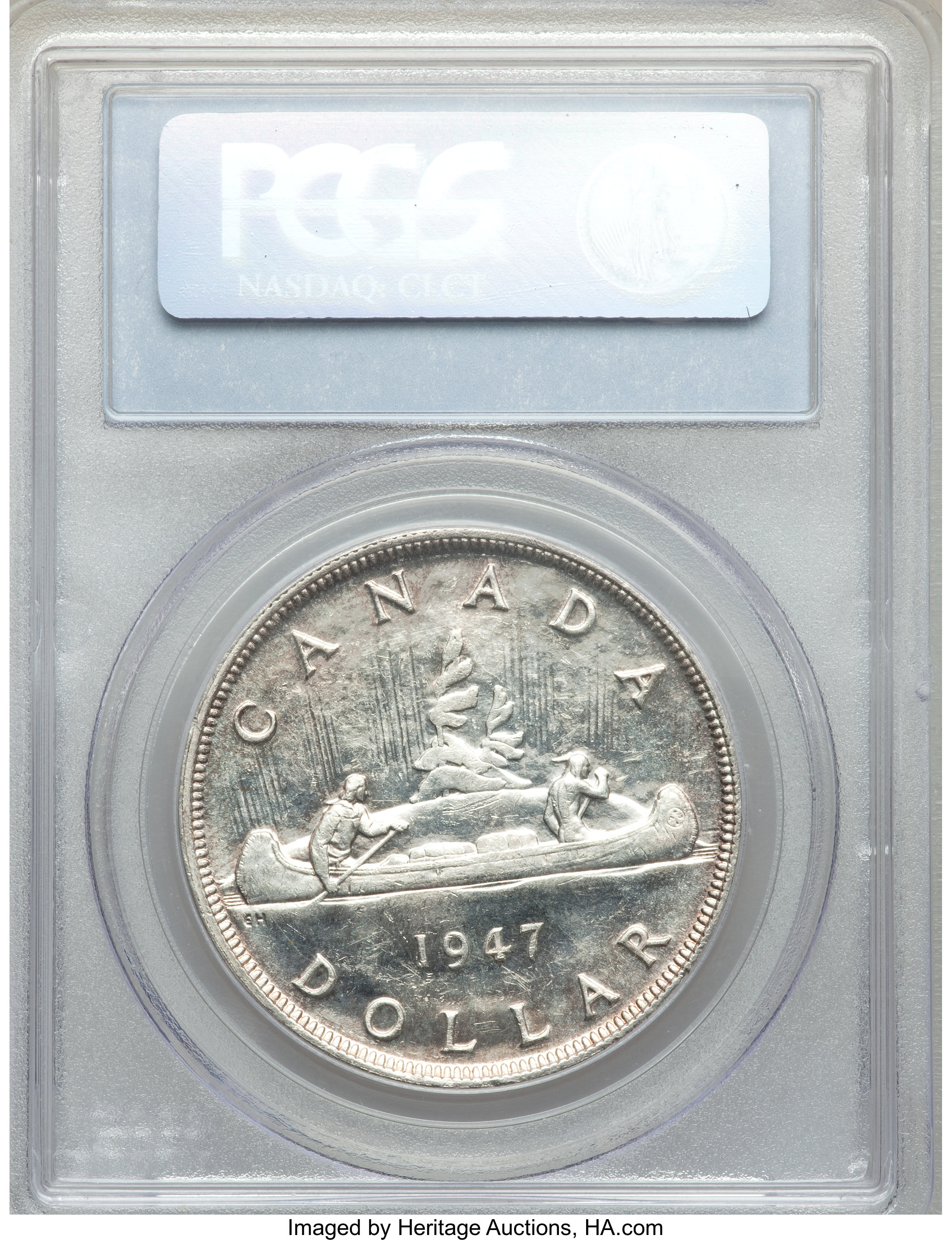 1947 S$1 Pointed 7  MS (KM-37) XF40 thumbnail 23