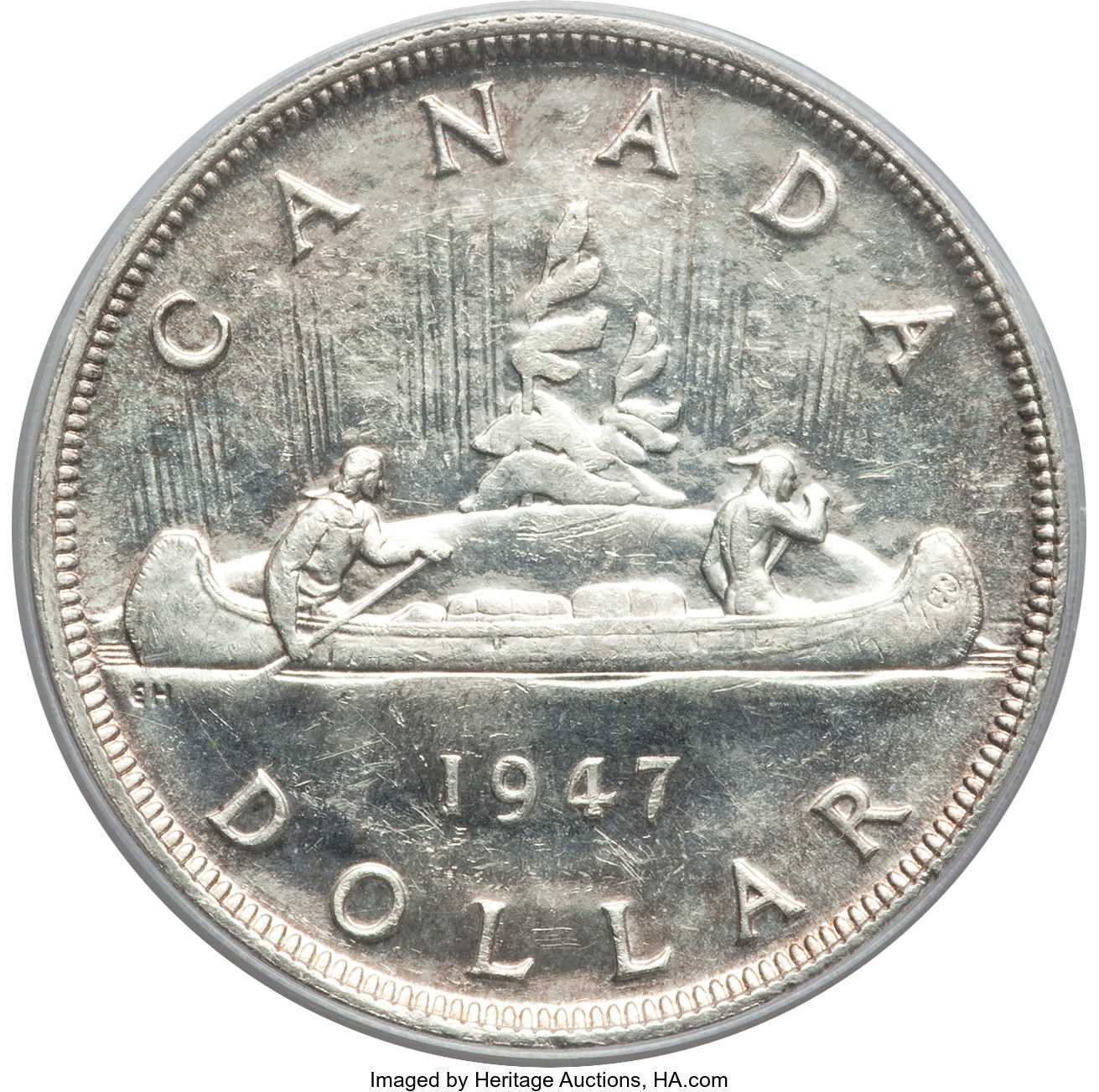 1947 S$1 Pointed 7  MS (KM-37) XF40 thumbnail 24