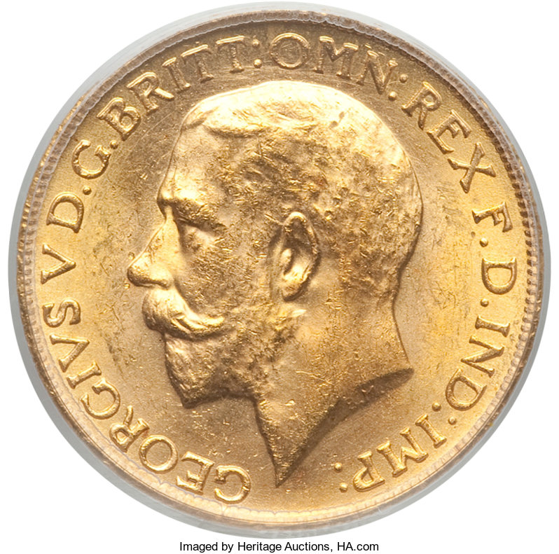 Canada: George V gold Sovereign 1919-C MS64 PCGS,...