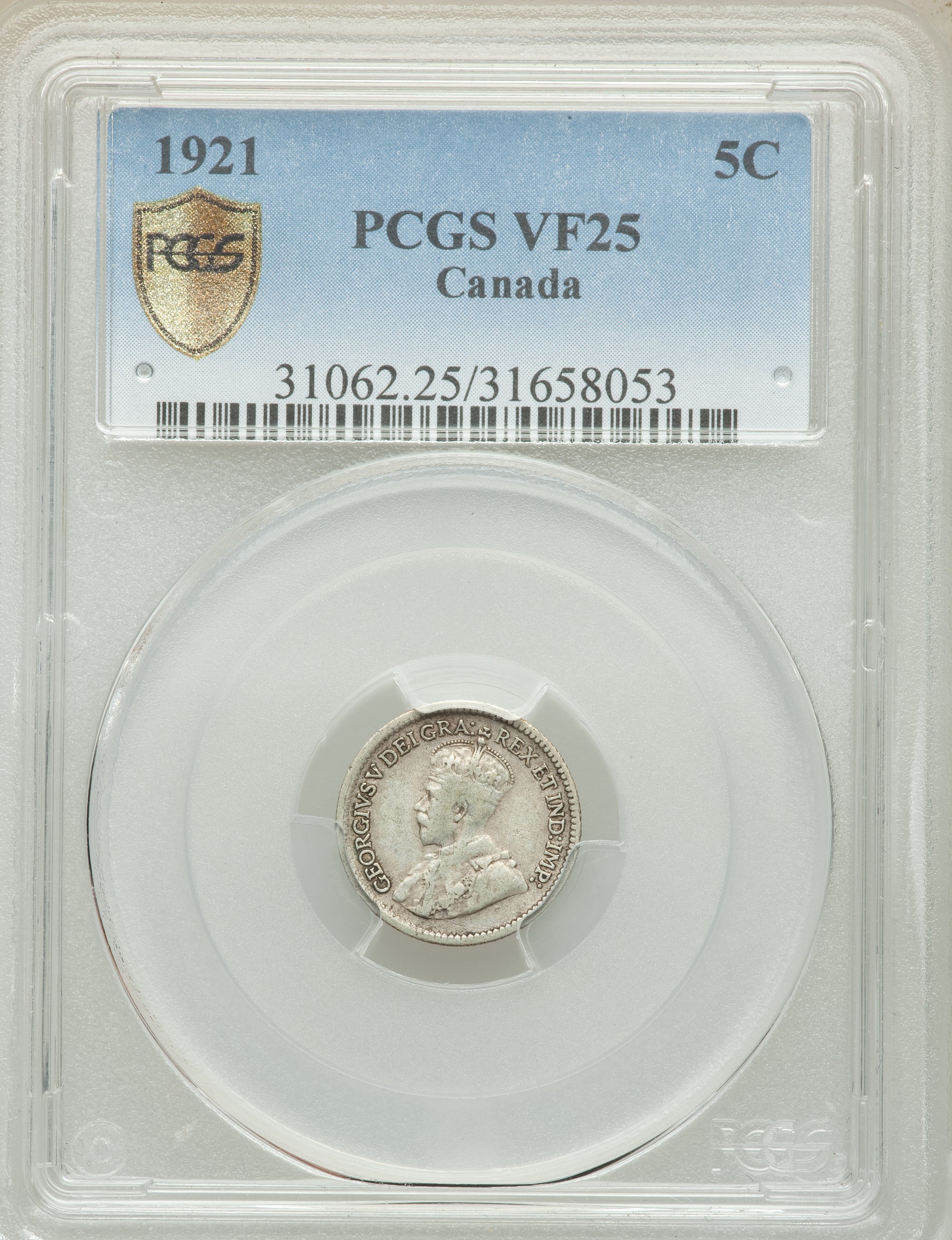 George V 5c Silver, 1911-1921 [Type] VF25 thumbnail 2