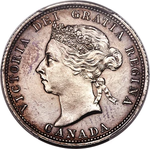 image for: Canada: Victoria 25 Cents 1887 MS62 PCGS,...