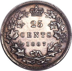 image for: Canada: Victoria 25 Cents 1887 MS62 PCGS,...
