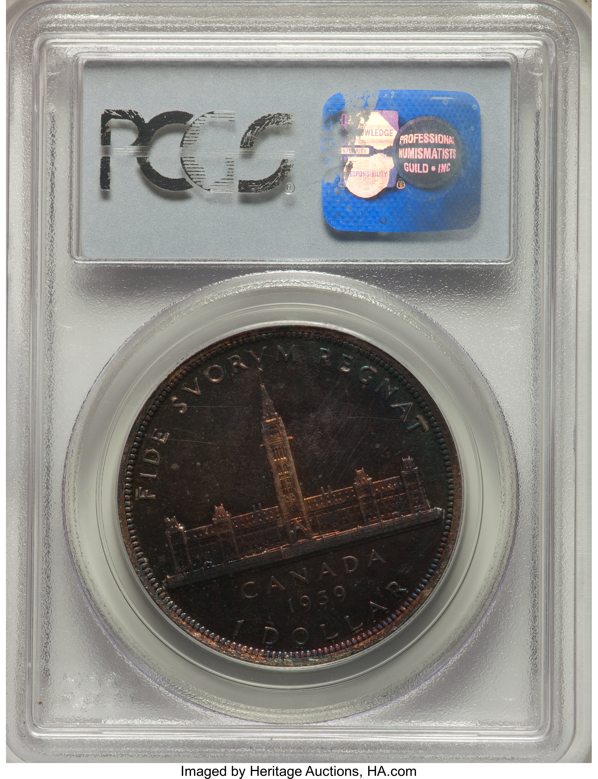 1939 S$1  Royal Visit , Matt MS63 thumbnail 3