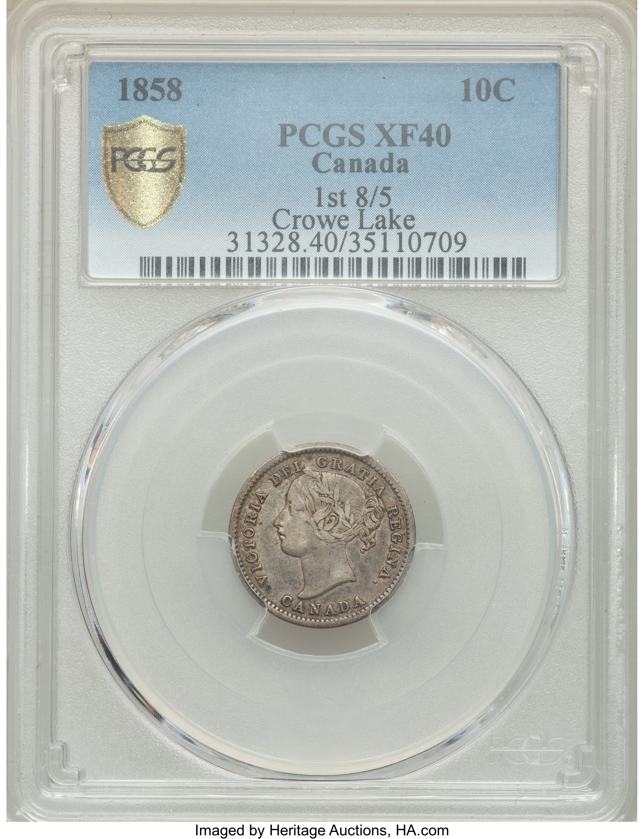 1858 10c Province of Canada, First 8 Over 5 G4 thumbnail 6