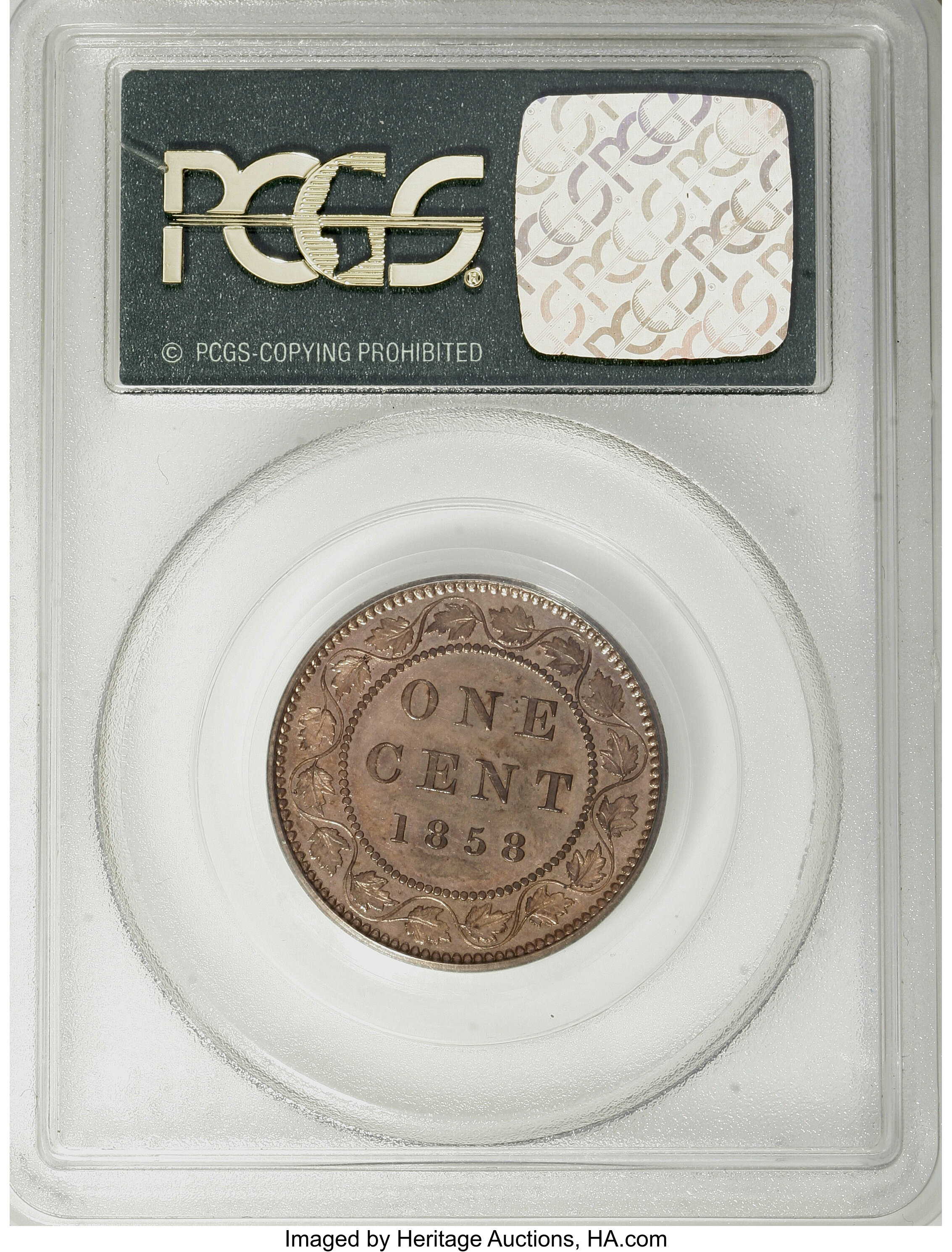 1858 1c Province of Canada, Broken Vine MS RB MS63 RB thumbnail 10