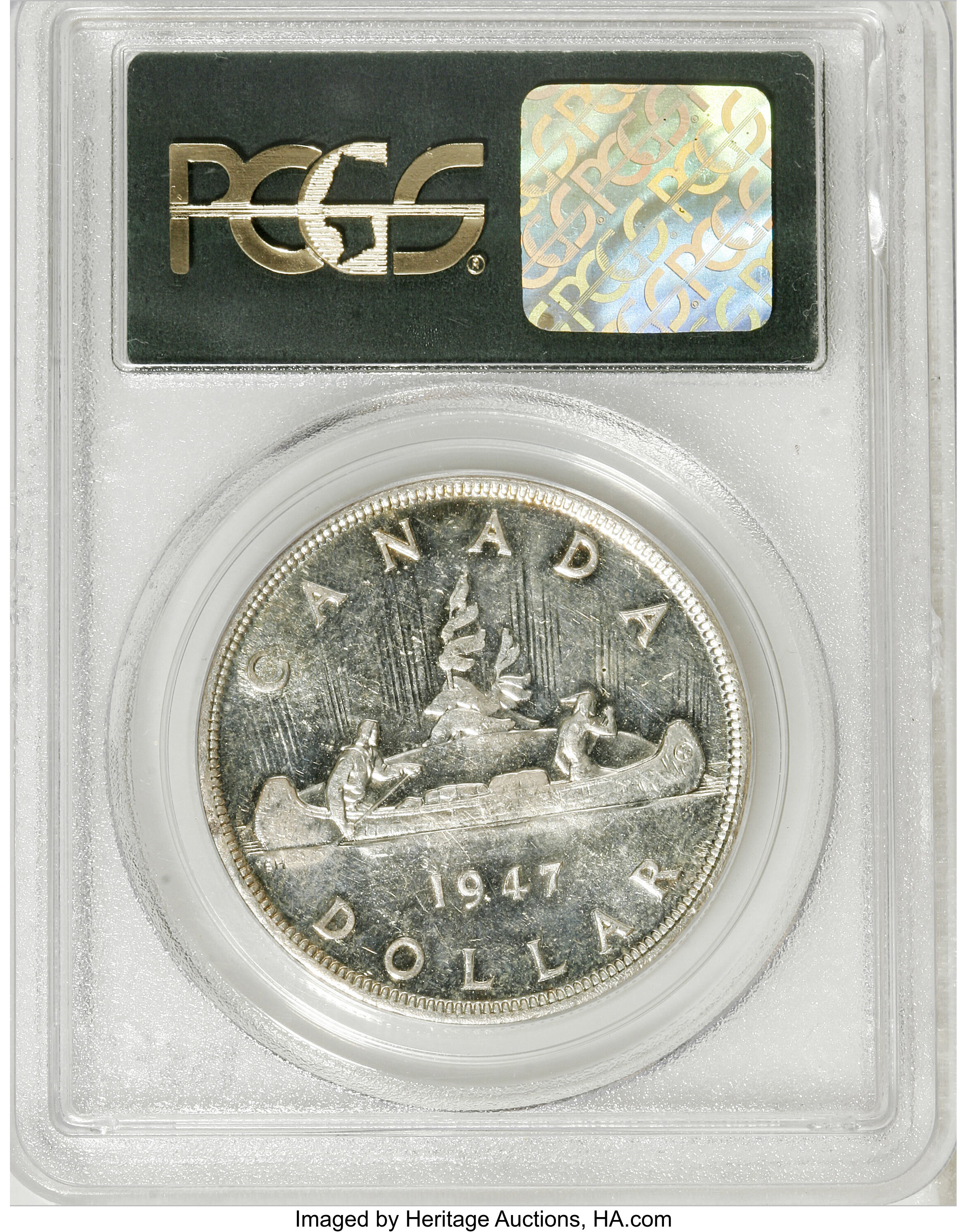 1947 S$1 Blunt 7 MS (KM-37) AU55 thumbnail 16