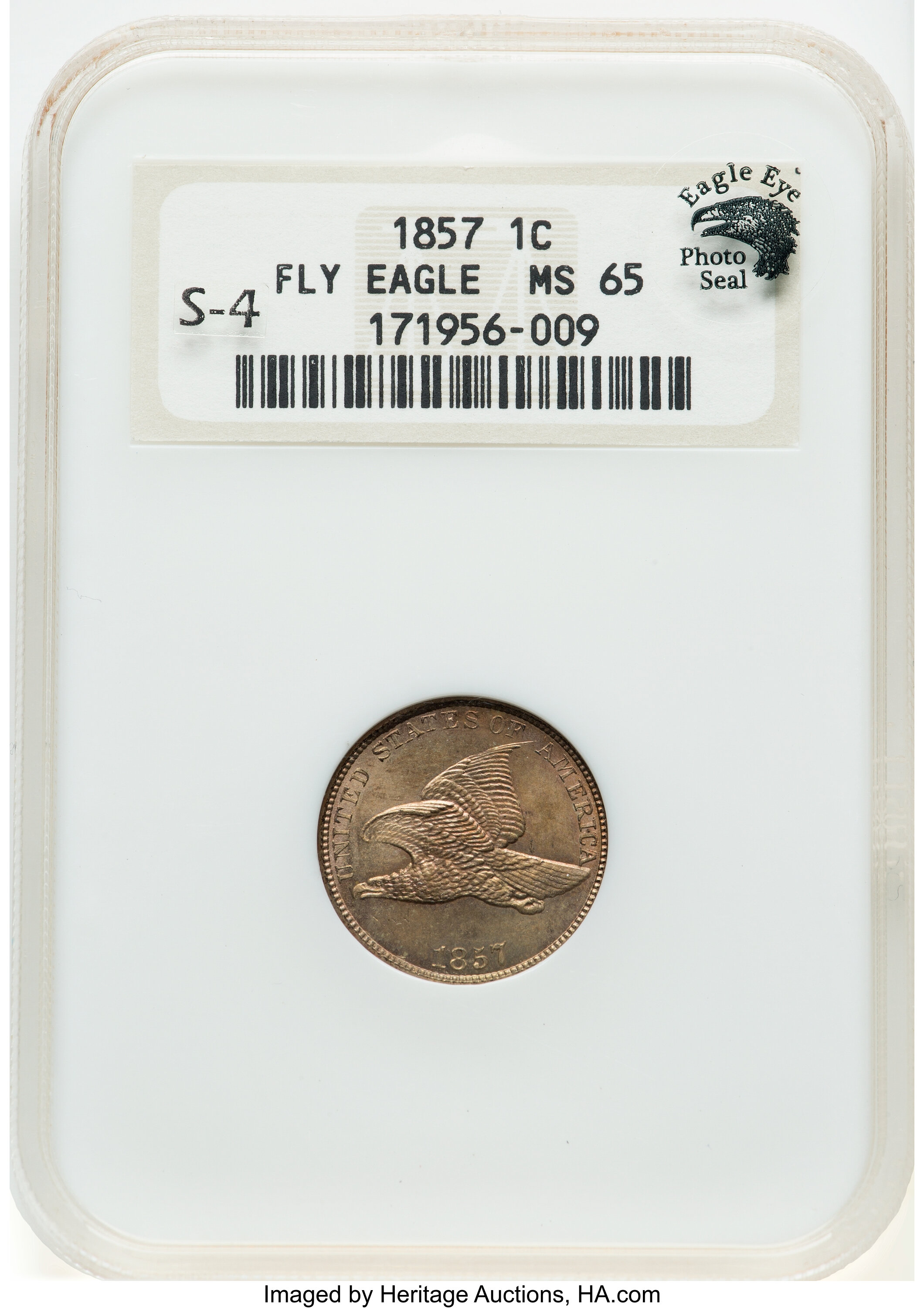 1857 1c Flying Eagle, FS-101, S-4 MS63 thumbnail 24