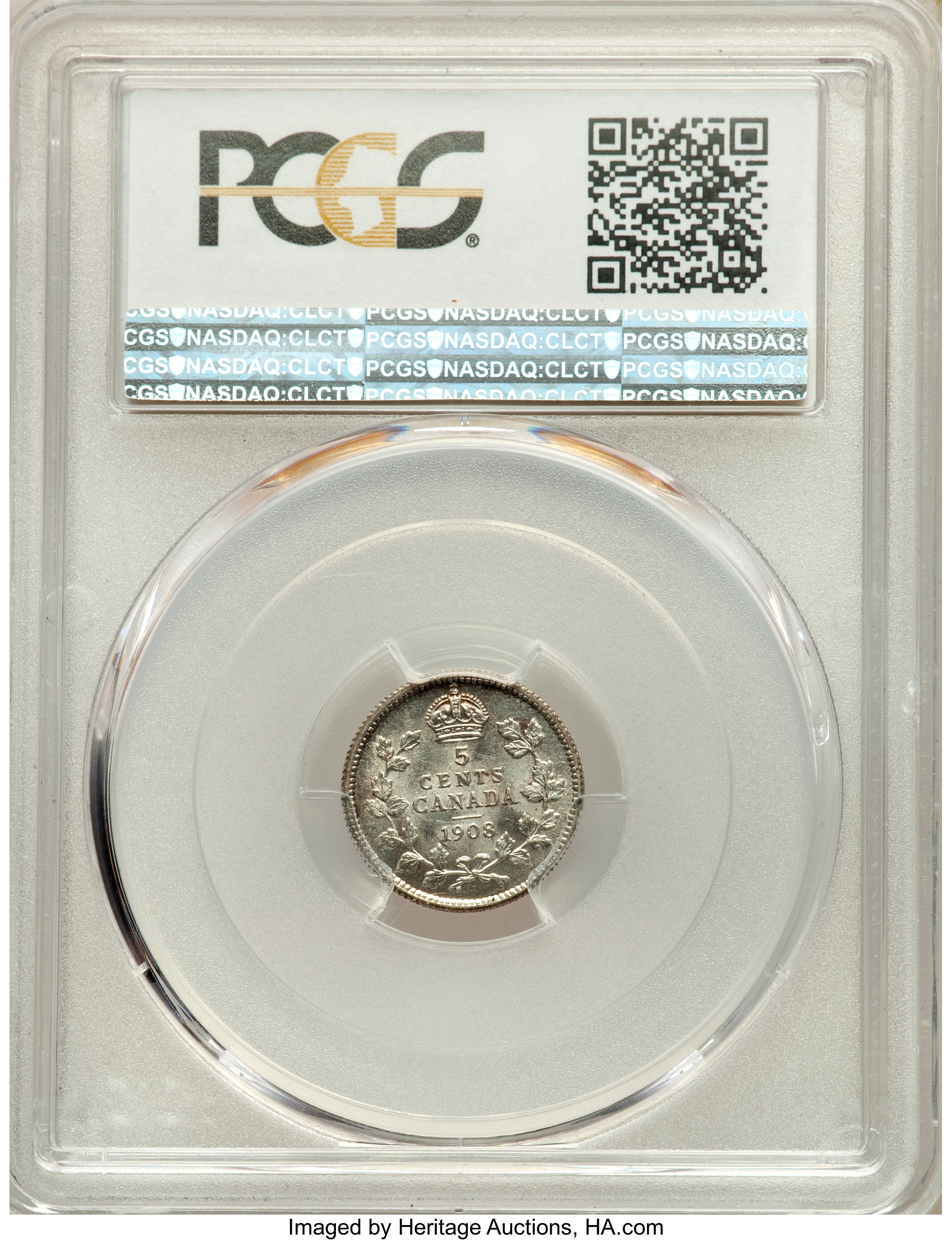 Edward VII 5c Silver, 1902-1910 [Type] MS62 thumbnail 6