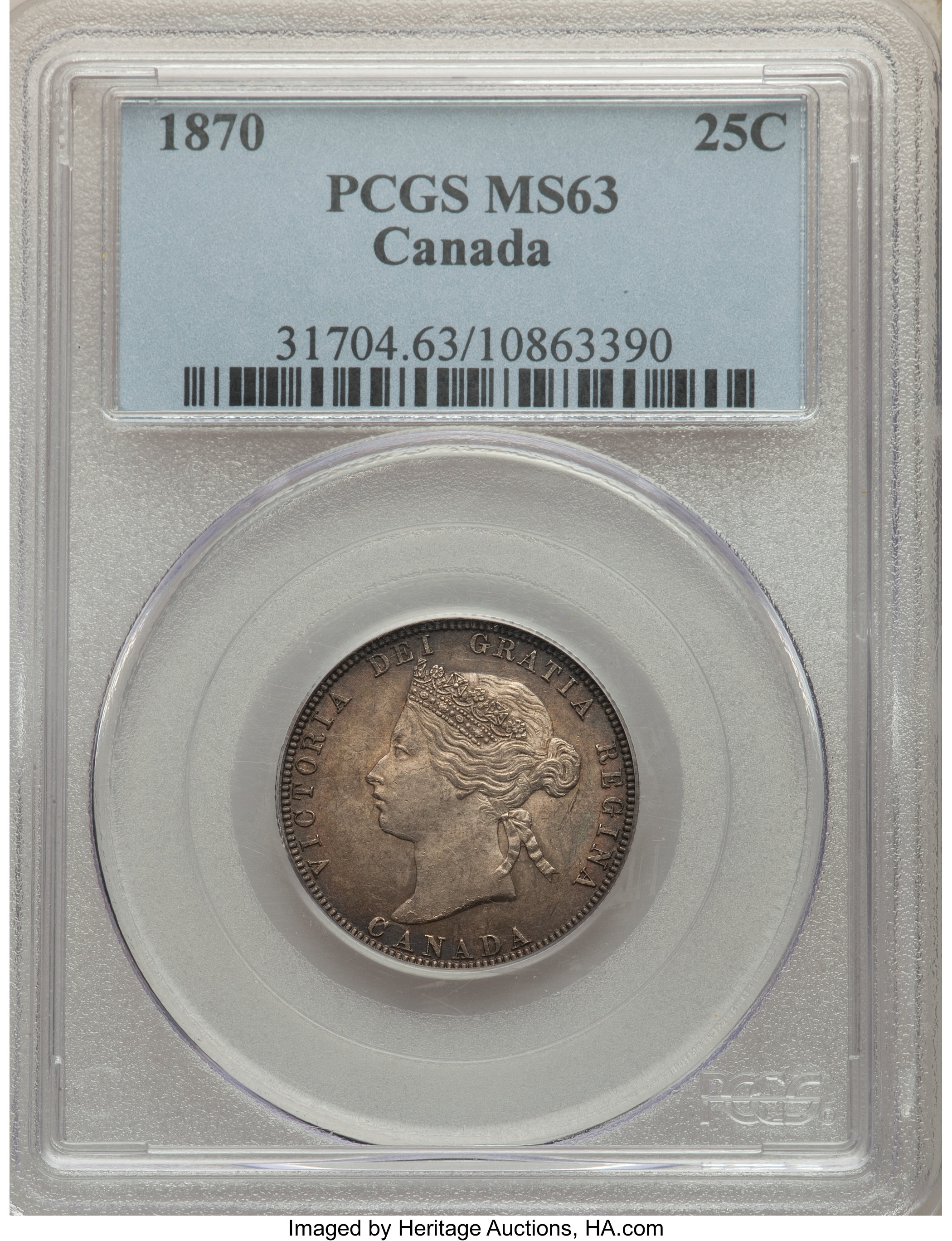 1870 25c Obverse 1 MS61 thumbnail 8