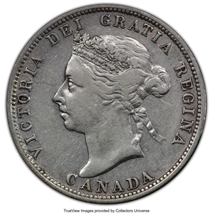 image for: Canada: Victoria 25 Cents 1887 XF40 PCGS,...
