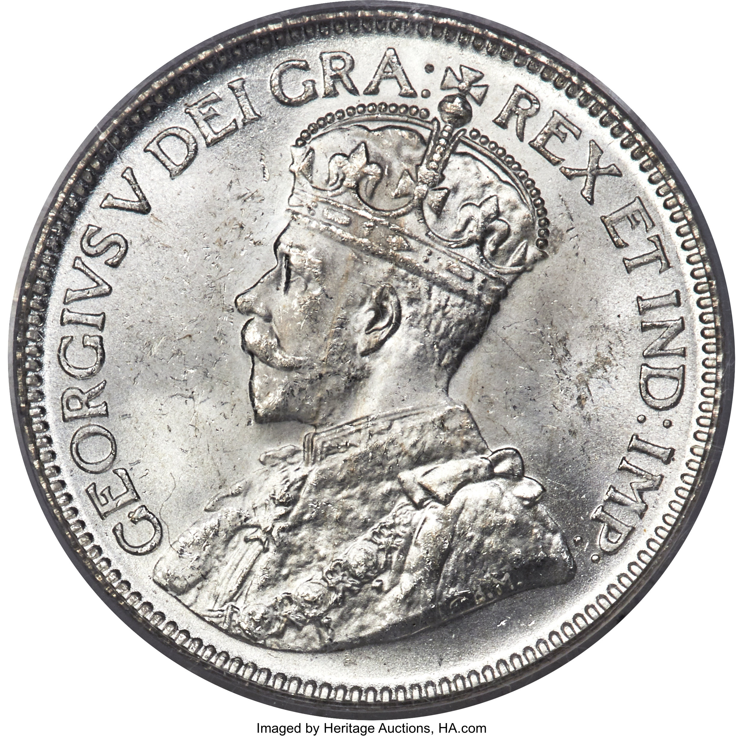 Canada: George V 25 Cents 1933 MS65 PCGS,...