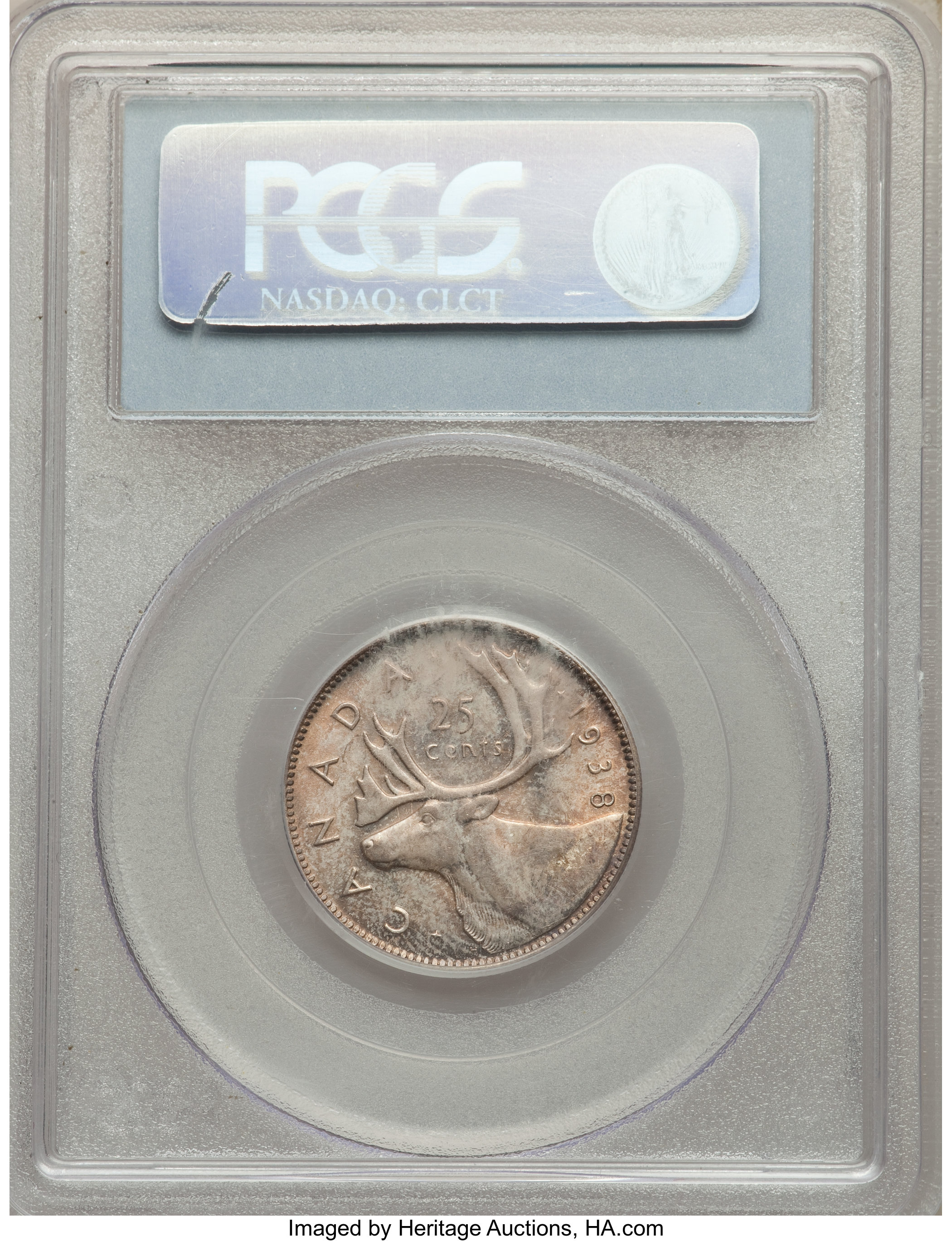 1938 25c Caribou AU50 thumbnail 2