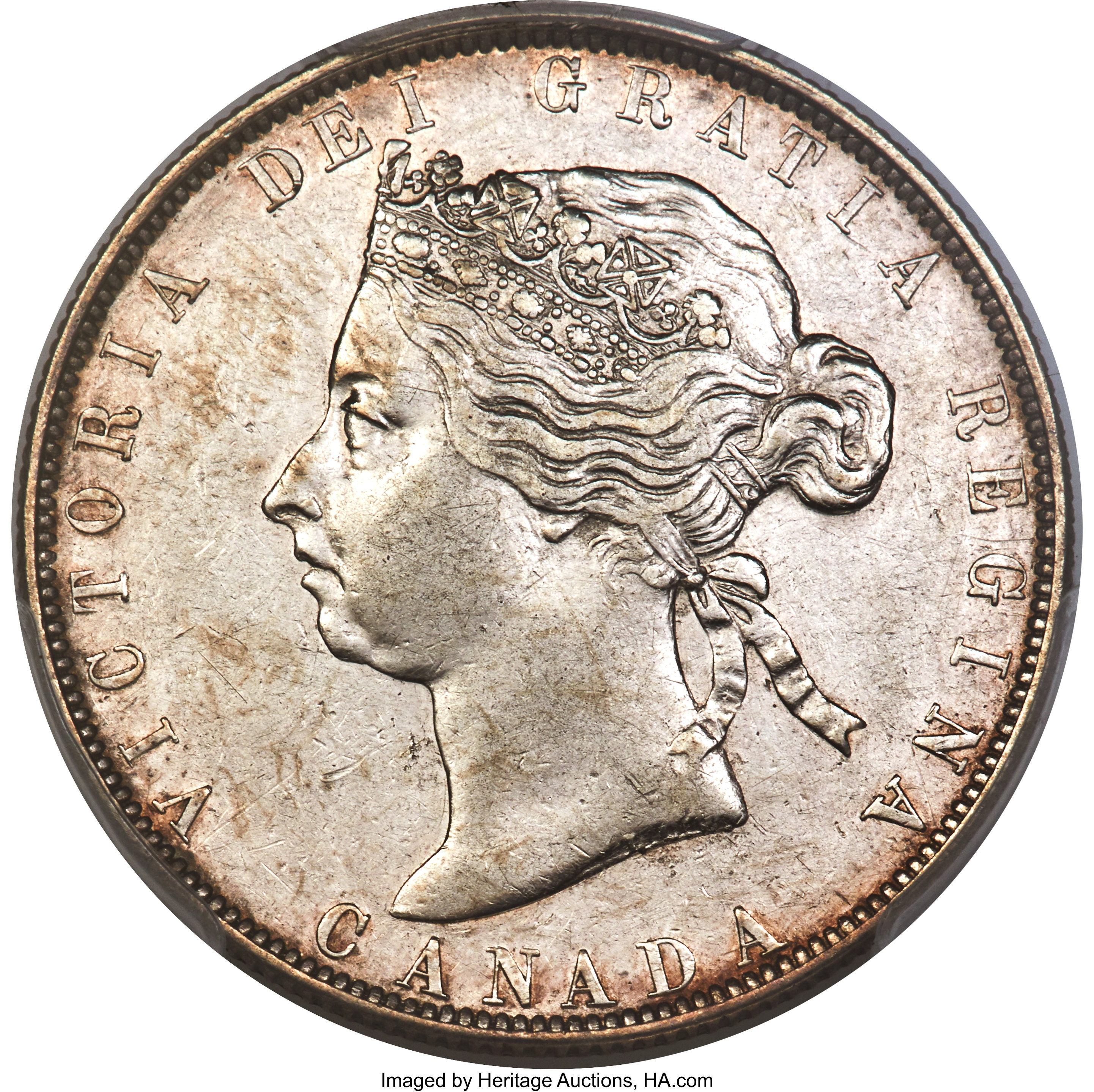 Canada: Victoria 50 Cents 1890-H AU53 PCGS,...
