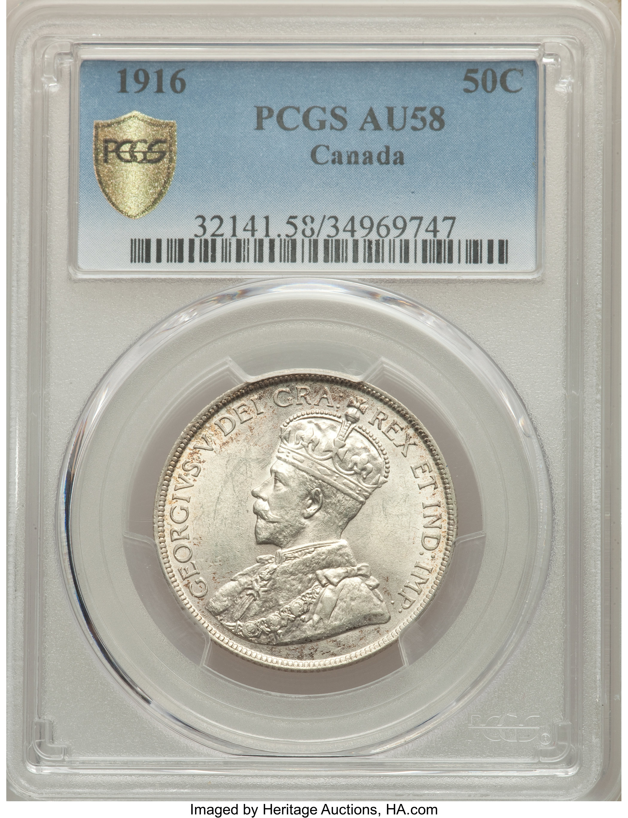 1916 50c AU58 thumbnail 2