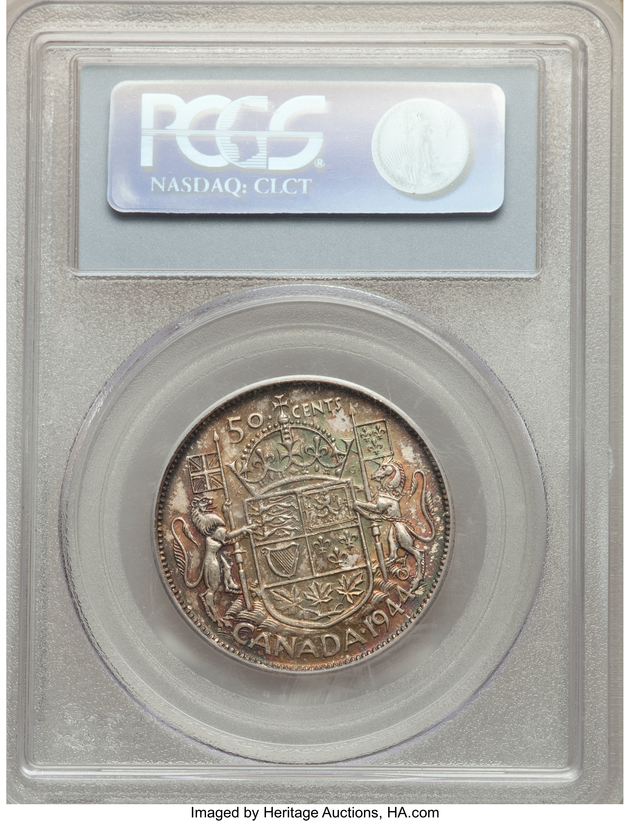 1944 50c Wide Date MS61 thumbnail 3