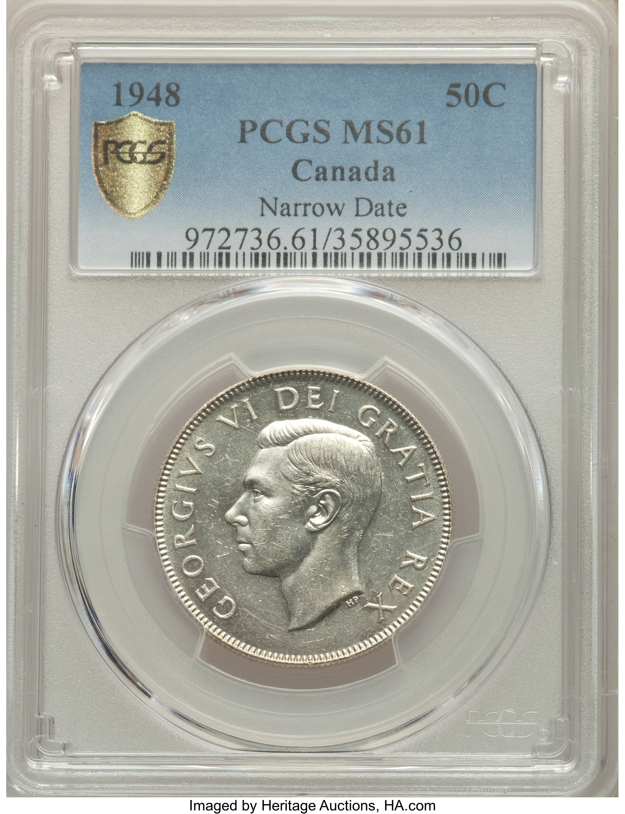 George VI 50c 1937-1952 [Type] MS60 thumbnail 2