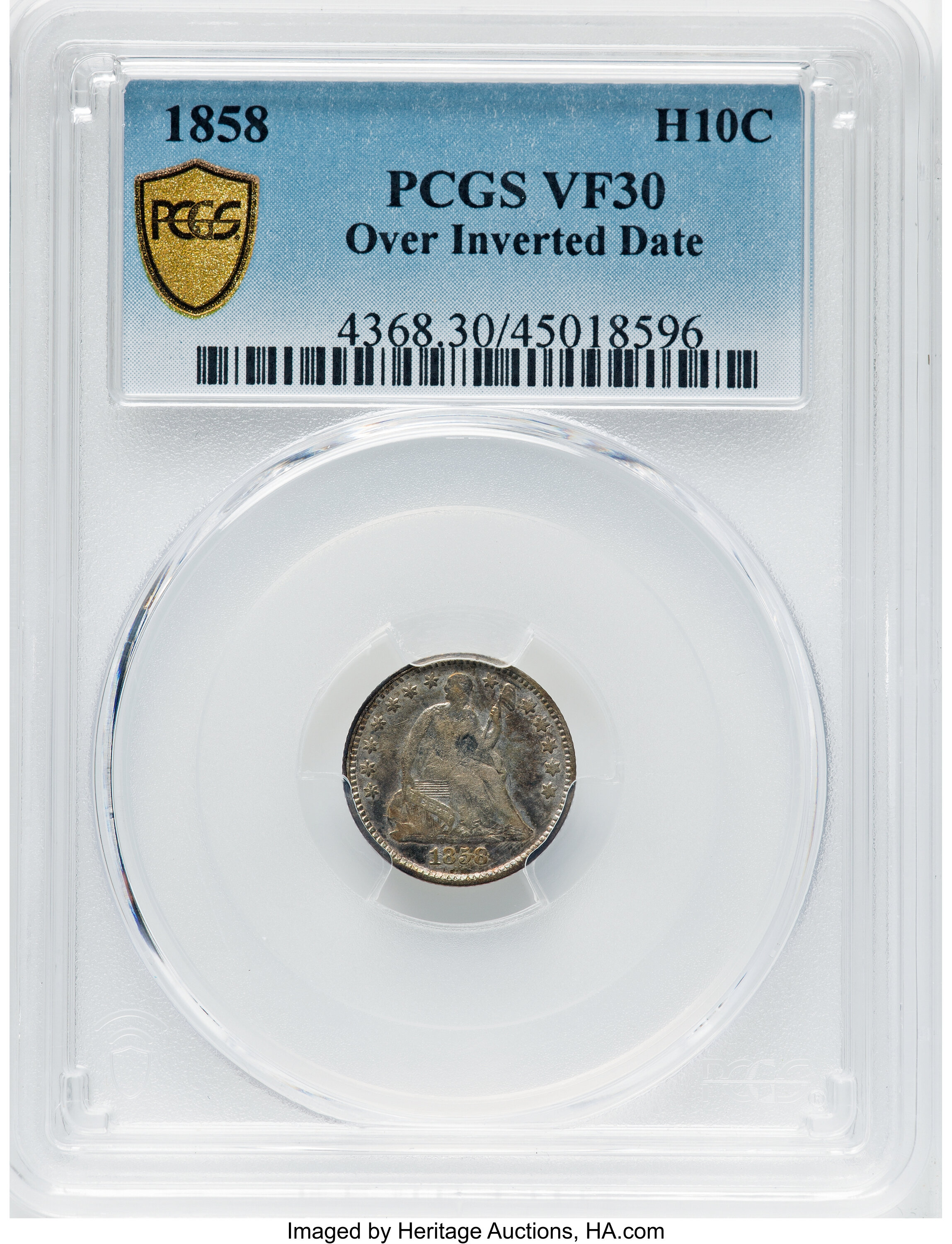 1858 H10c Over Inverted Date G4 thumbnail 12