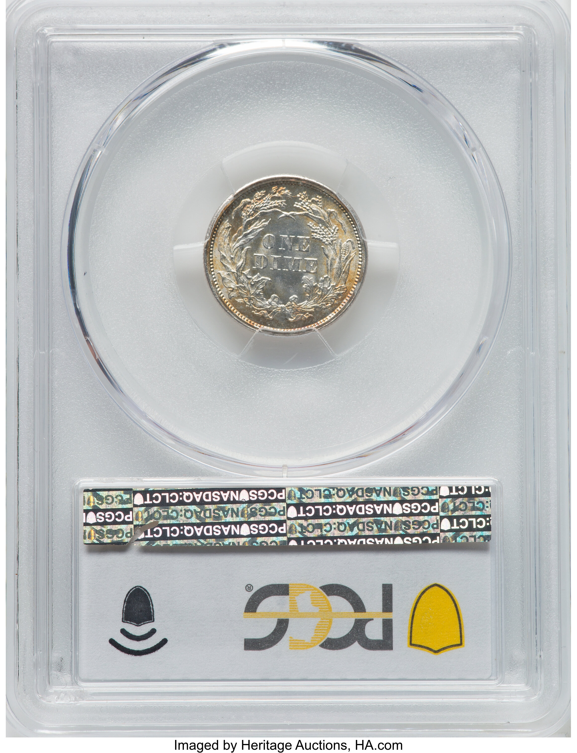 1860 10c MS63 thumbnail 2