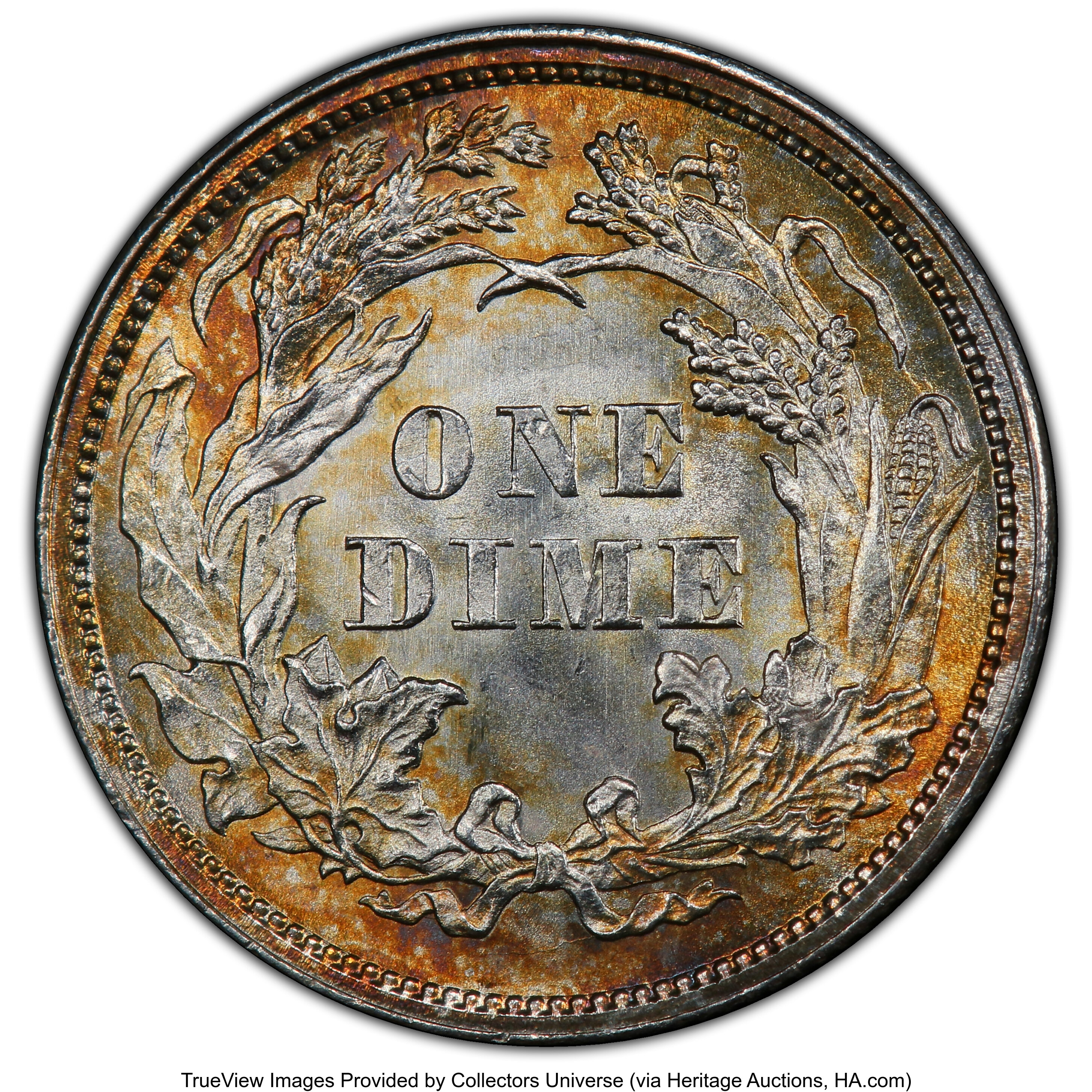 1860 10c MS63 thumbnail 3