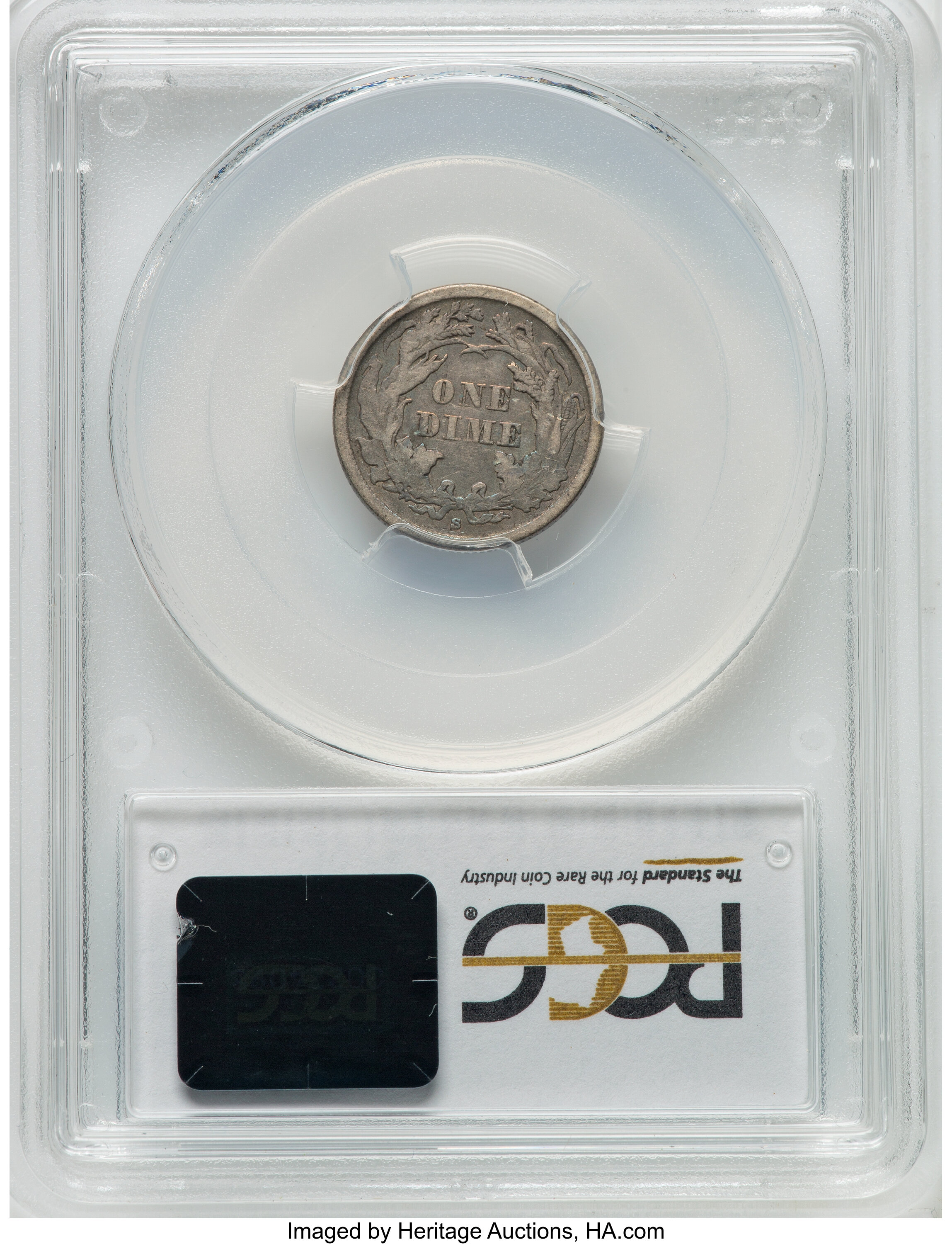 1861-S 10c VF25 thumbnail 2