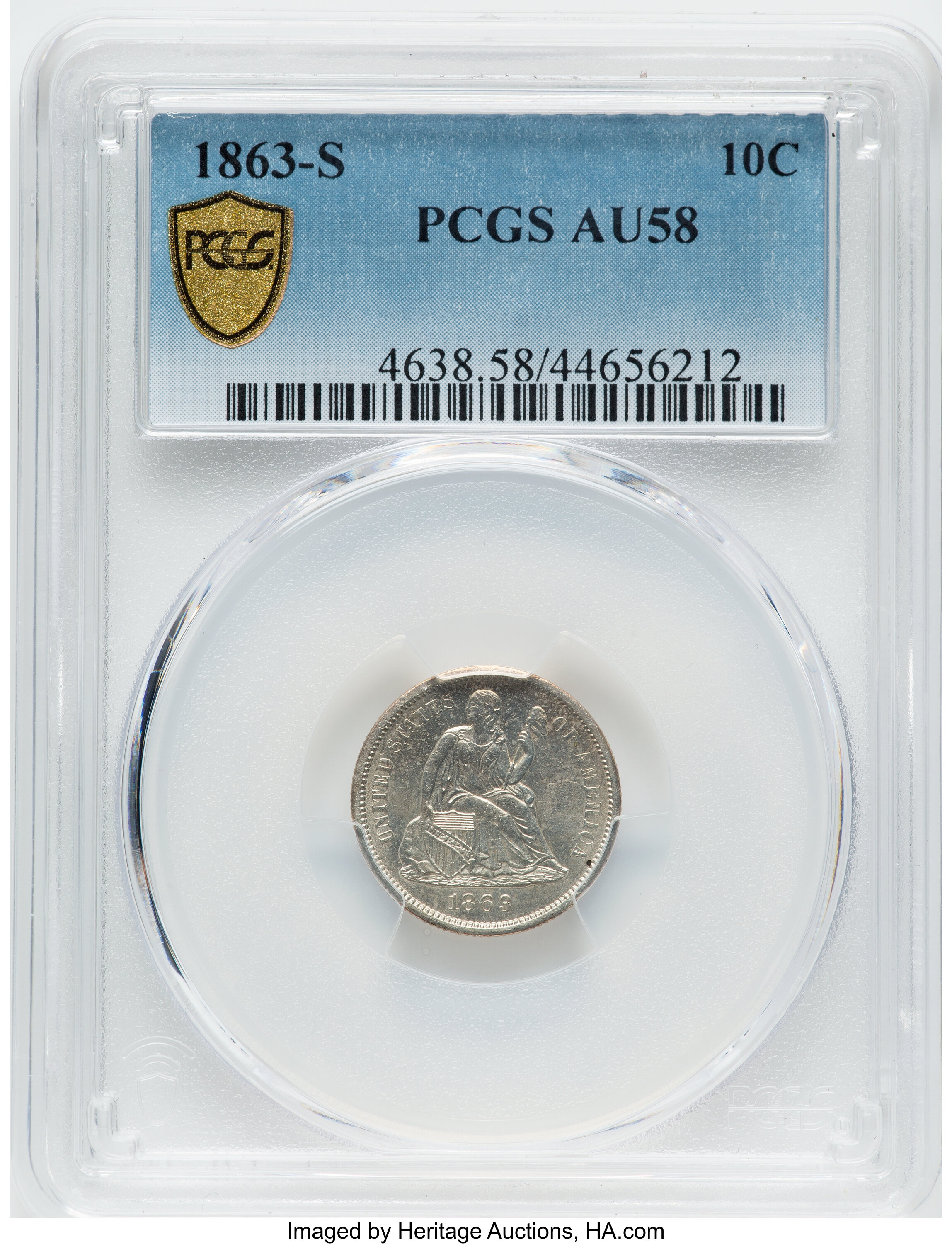 1863-S 10c XF40 thumbnail 13