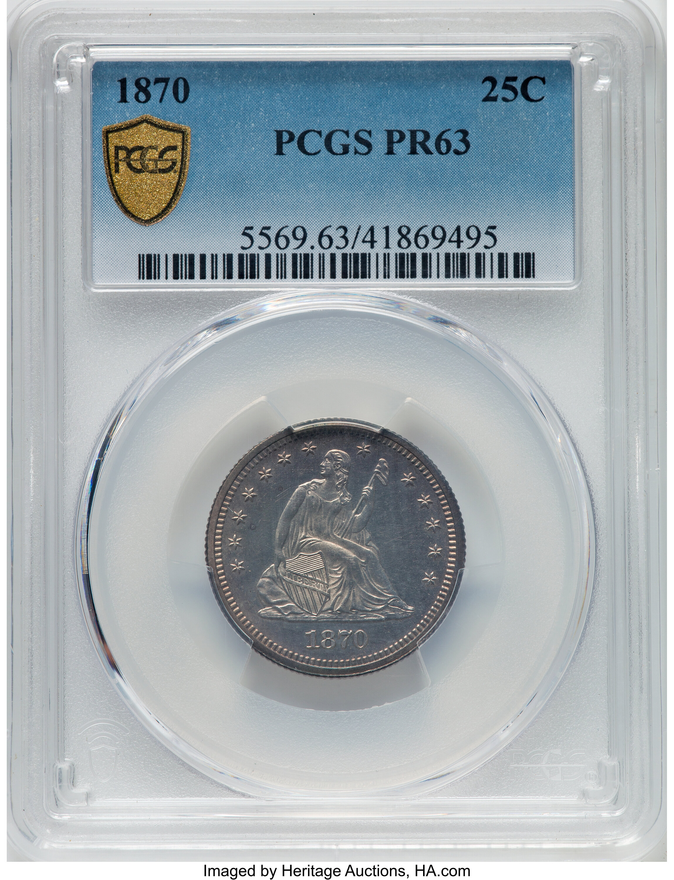 1870 25c PR63 thumbnail 6