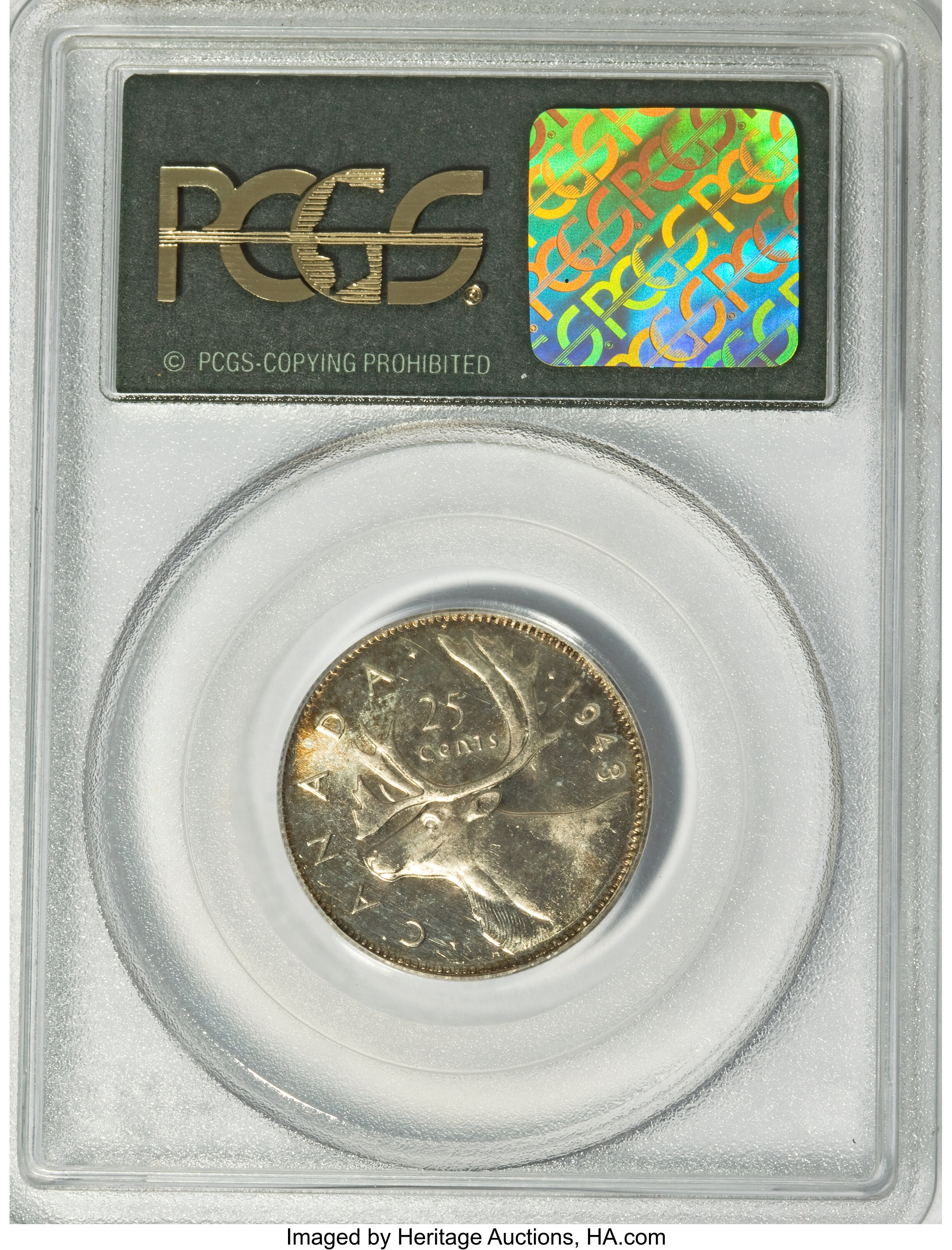 1943 25c Caribou AU50 thumbnail 6
