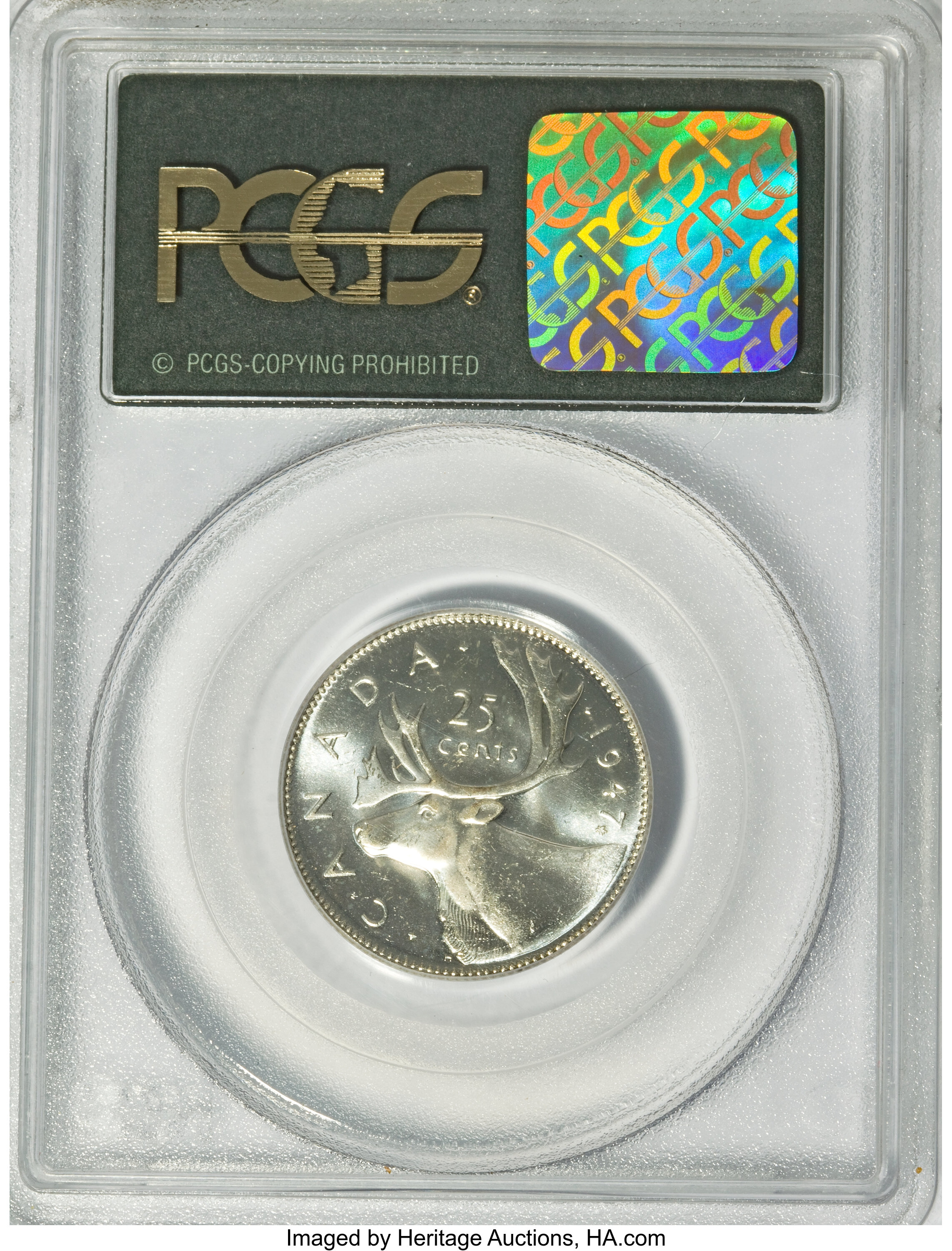 1947 25c Caribou, Maple Leaf VF35 thumbnail 4