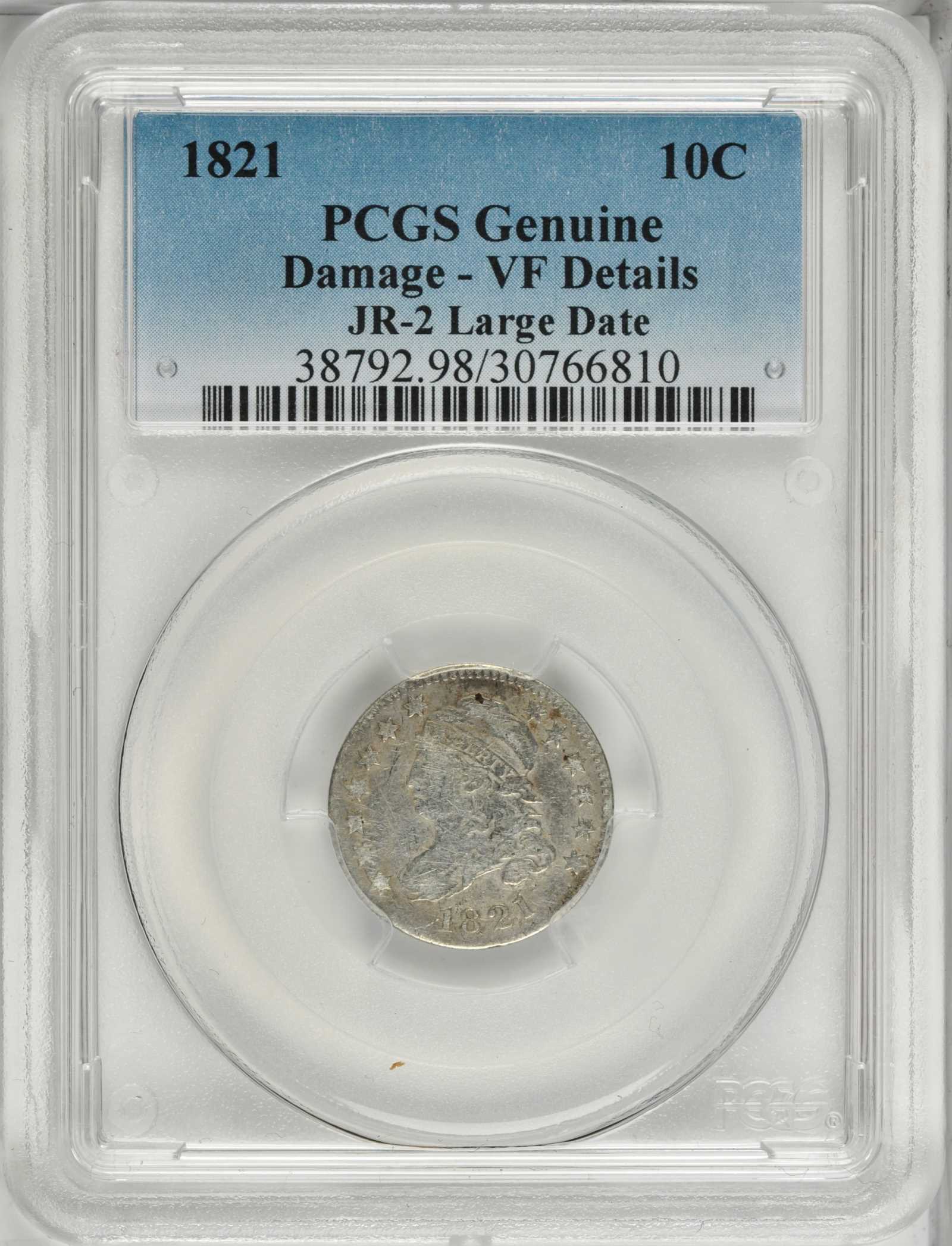 1821 10c Large Date, JR-2 MS thumbnail 21