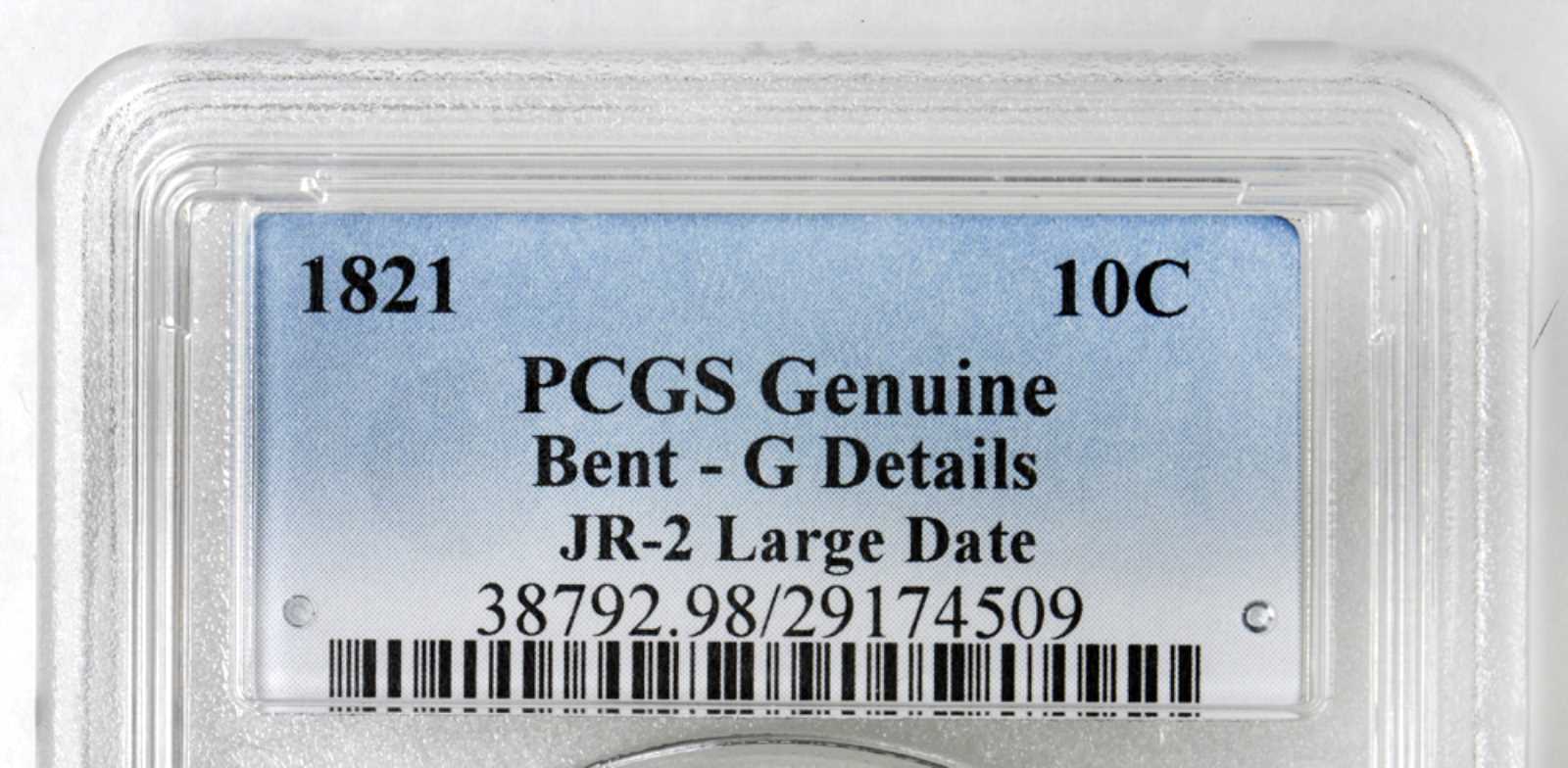1821 10c Large Date, JR-2 MS thumbnail 18