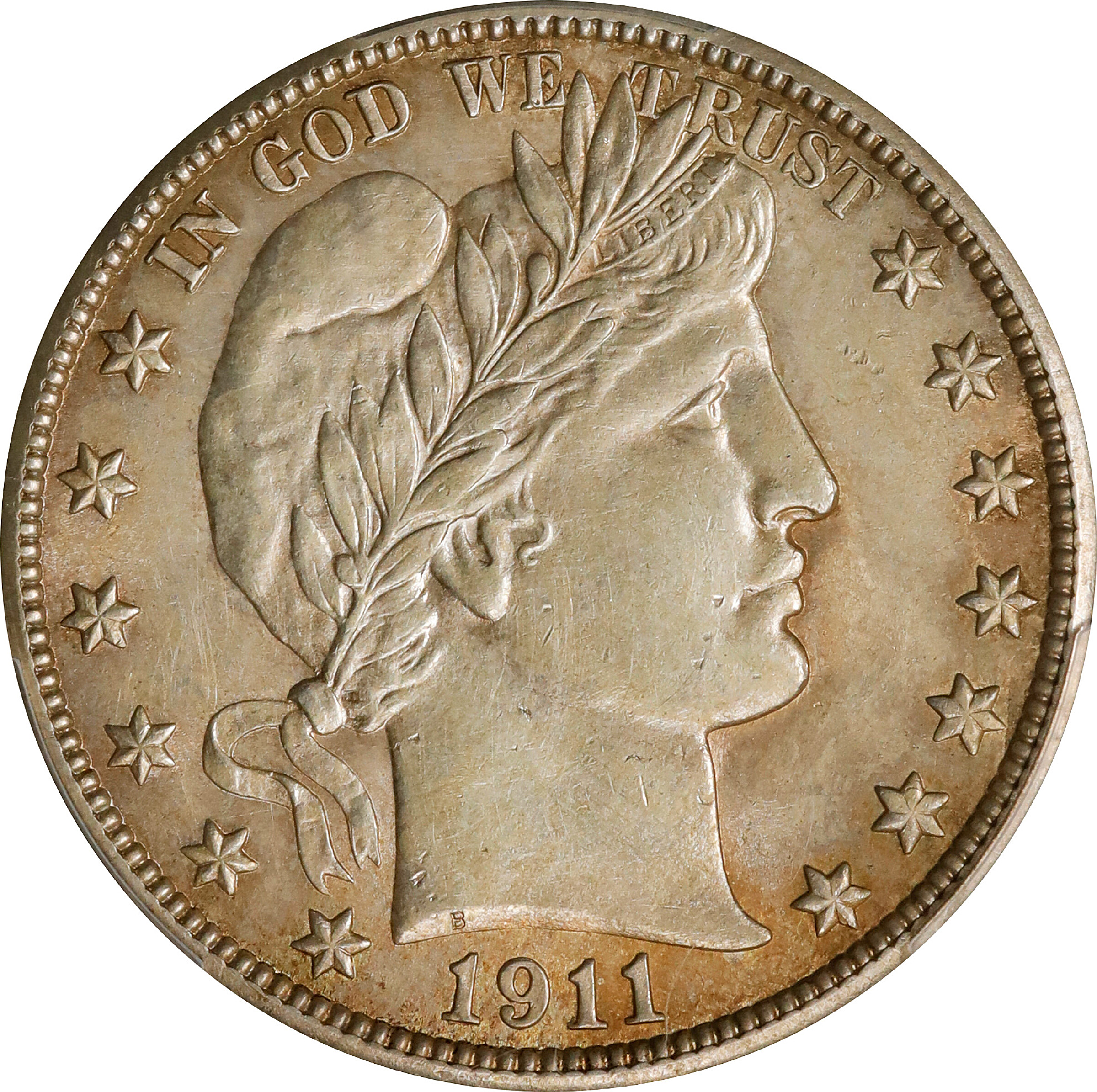 1911 Barber Half Dollar. Unc Details--Cleaned (PCGS).