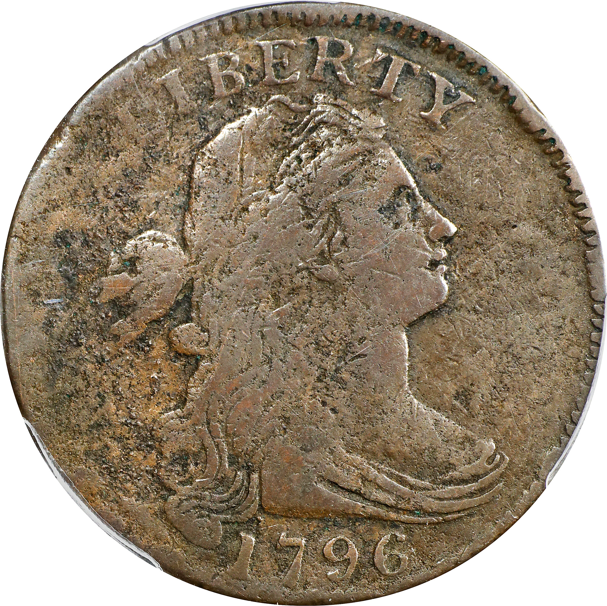 1796 1c Draped Bust, Reverse of 1797, S-117 MS BN thumbnail 15
