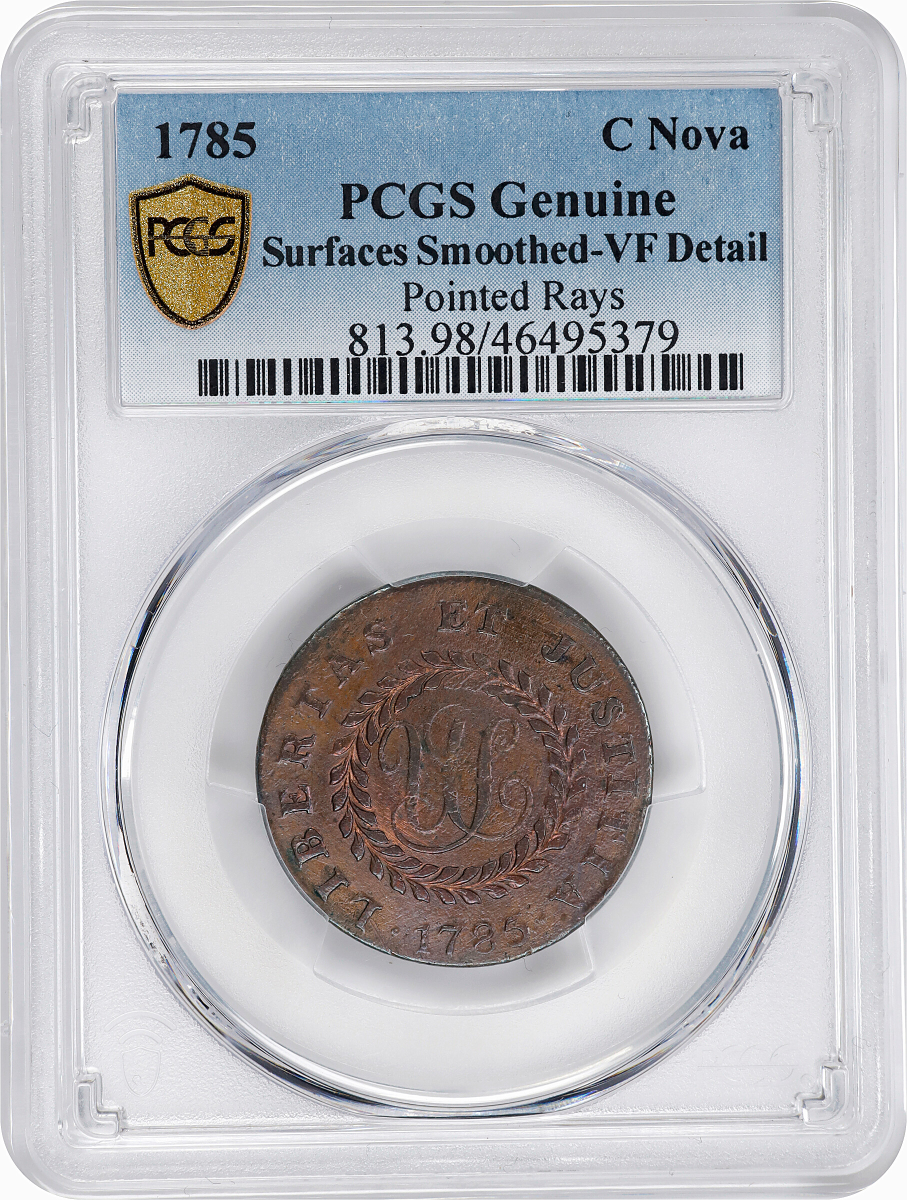 1785 Copper Nova Constellatio, Pointed Rays MS BN MS60 BN thumbnail 24
