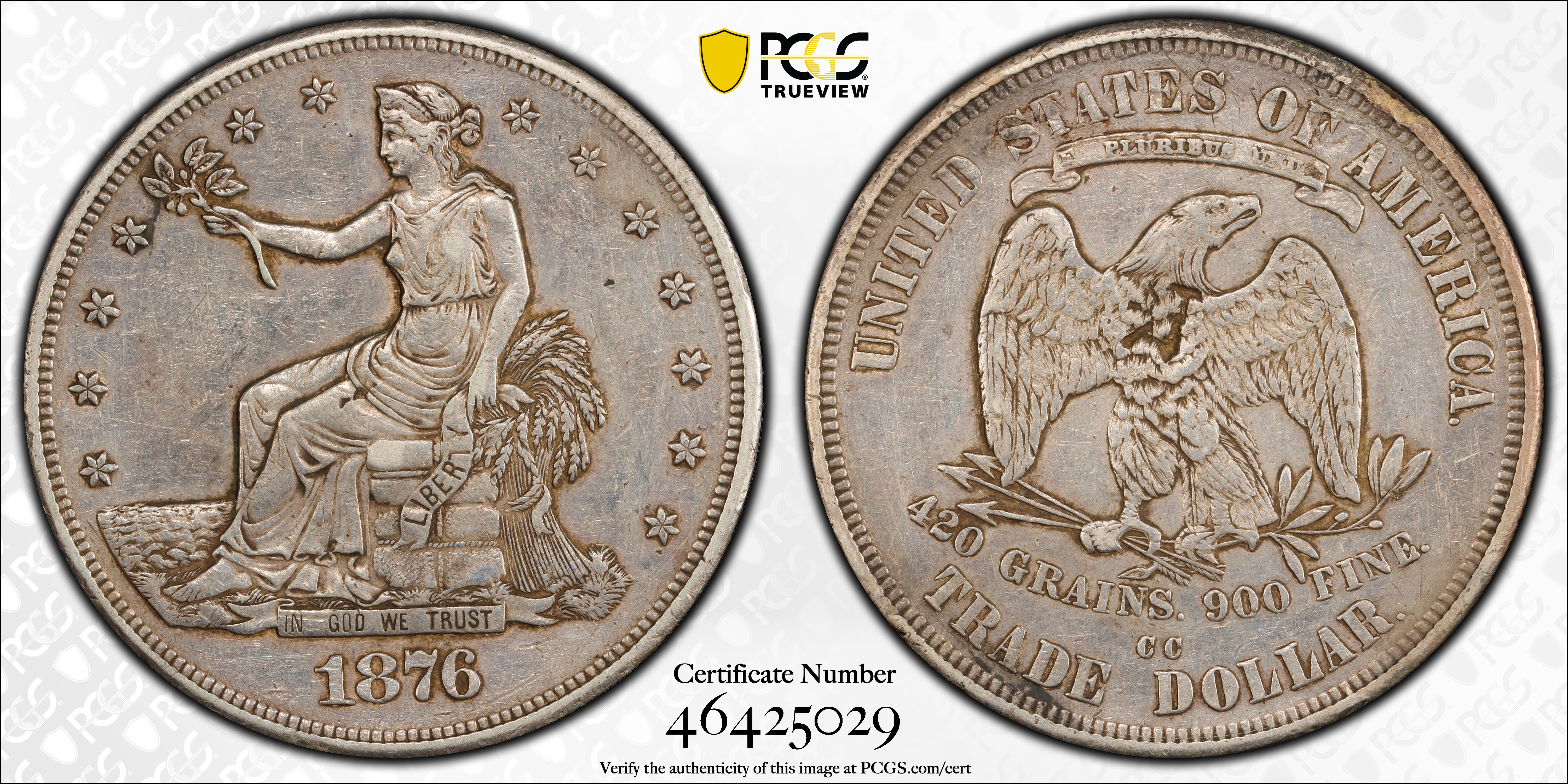 1876-CC Trade$ Chopmarked MS thumbnail 8