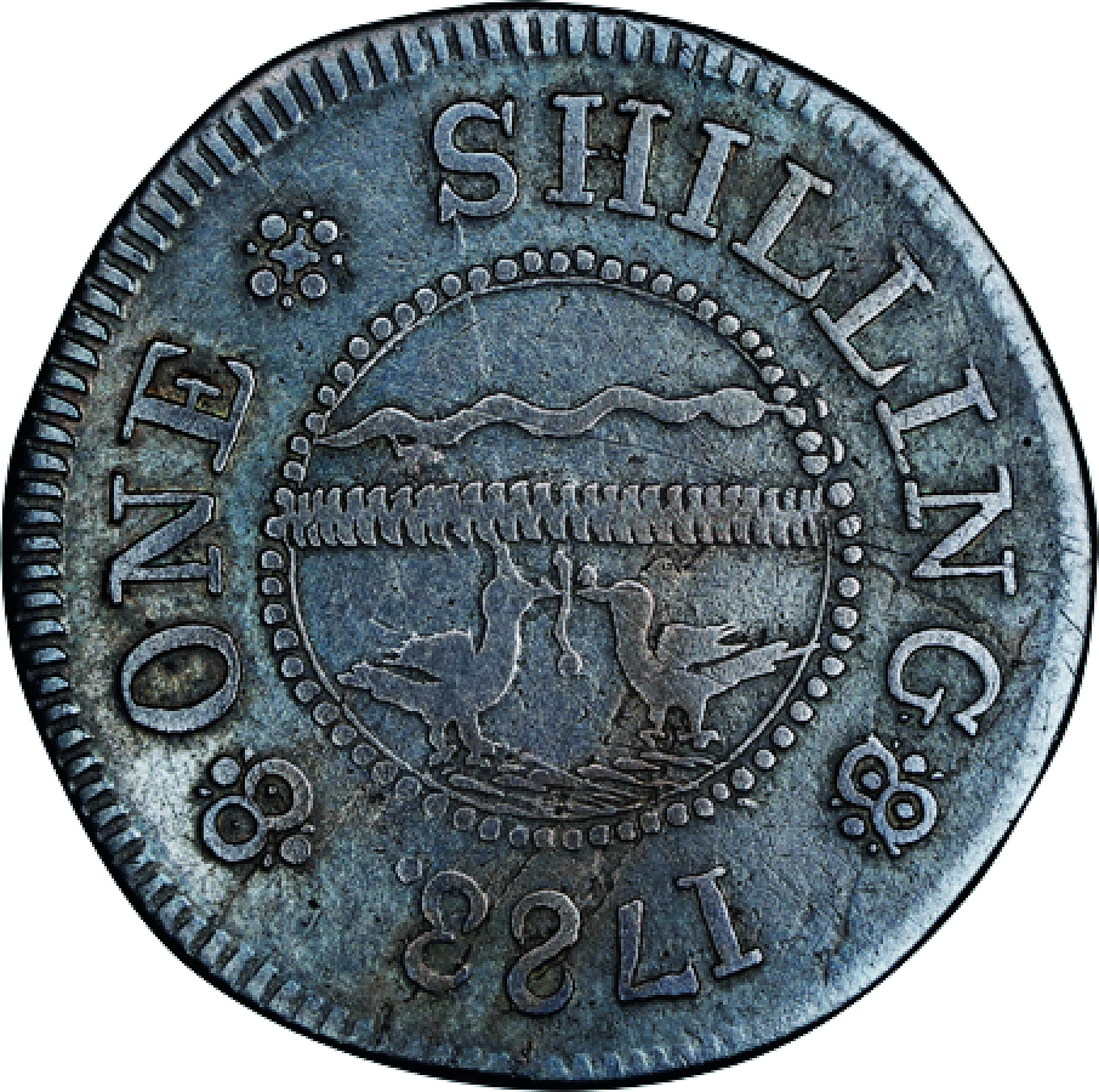 1783 Shilling Chalmers, Short Worm VG10 thumbnail 25