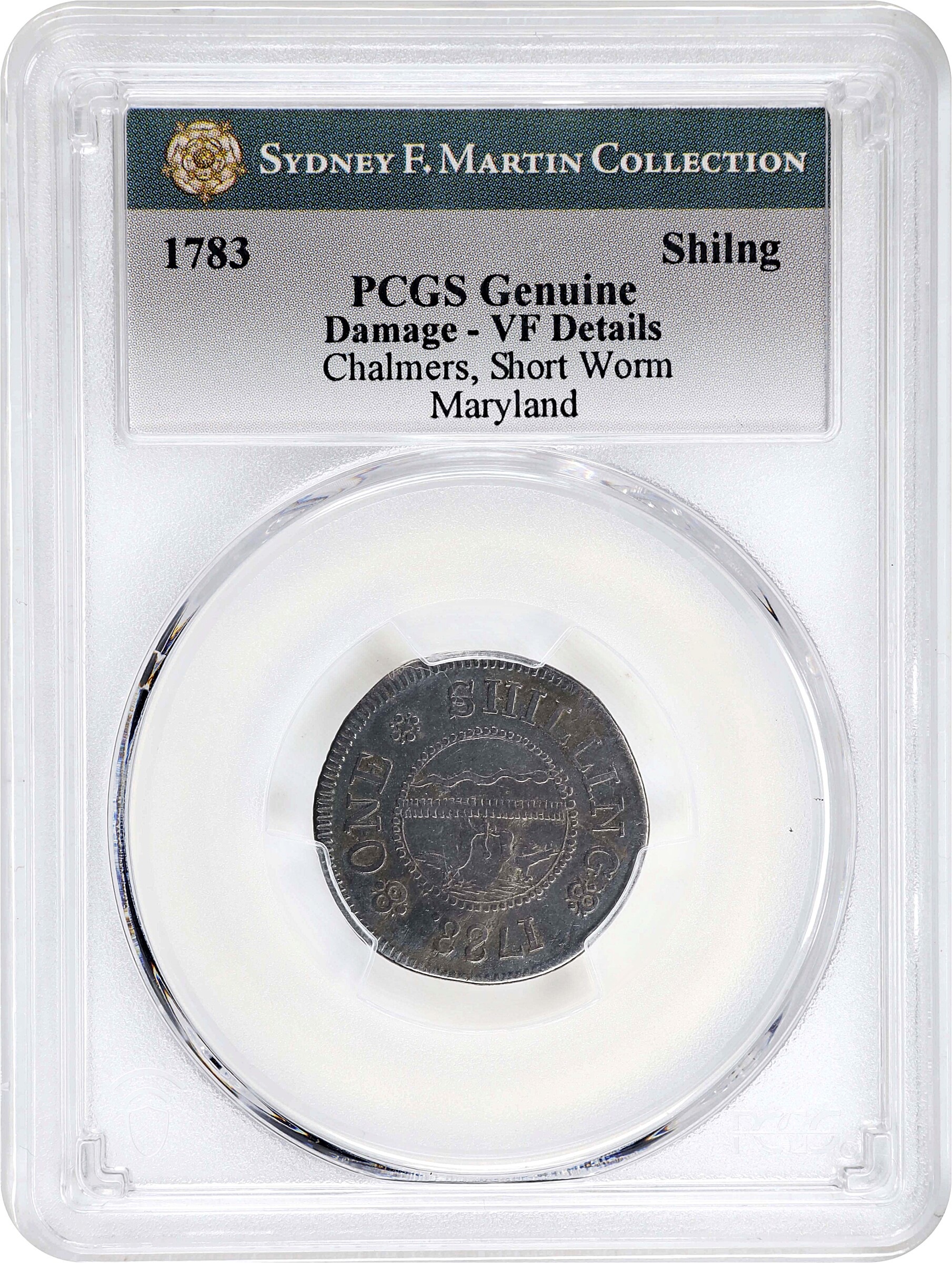 1783 Shilling Chalmers, Short Worm VG10 thumbnail 26
