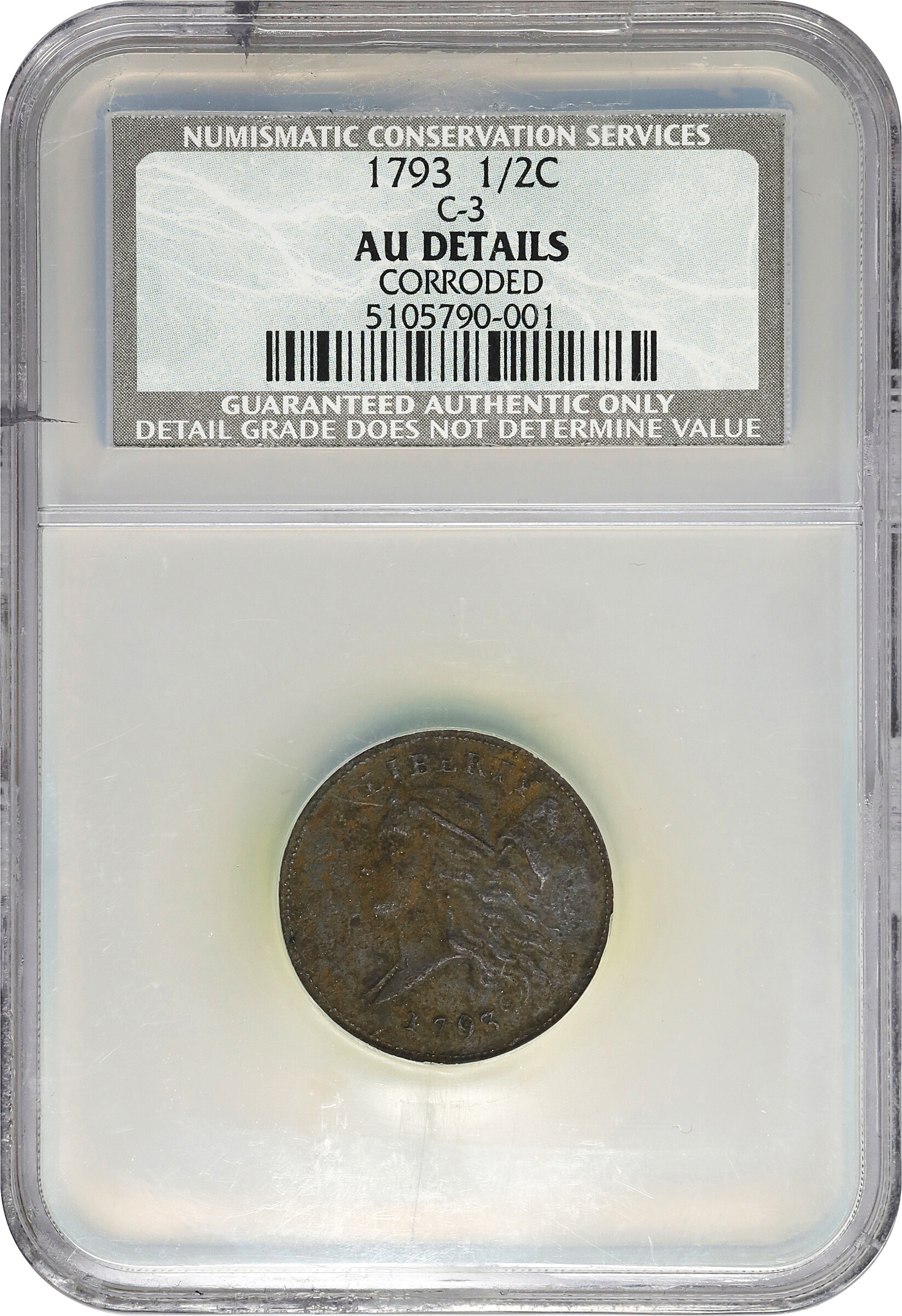 1793 1/2c C-3 MS BN G4 BN thumbnail 8