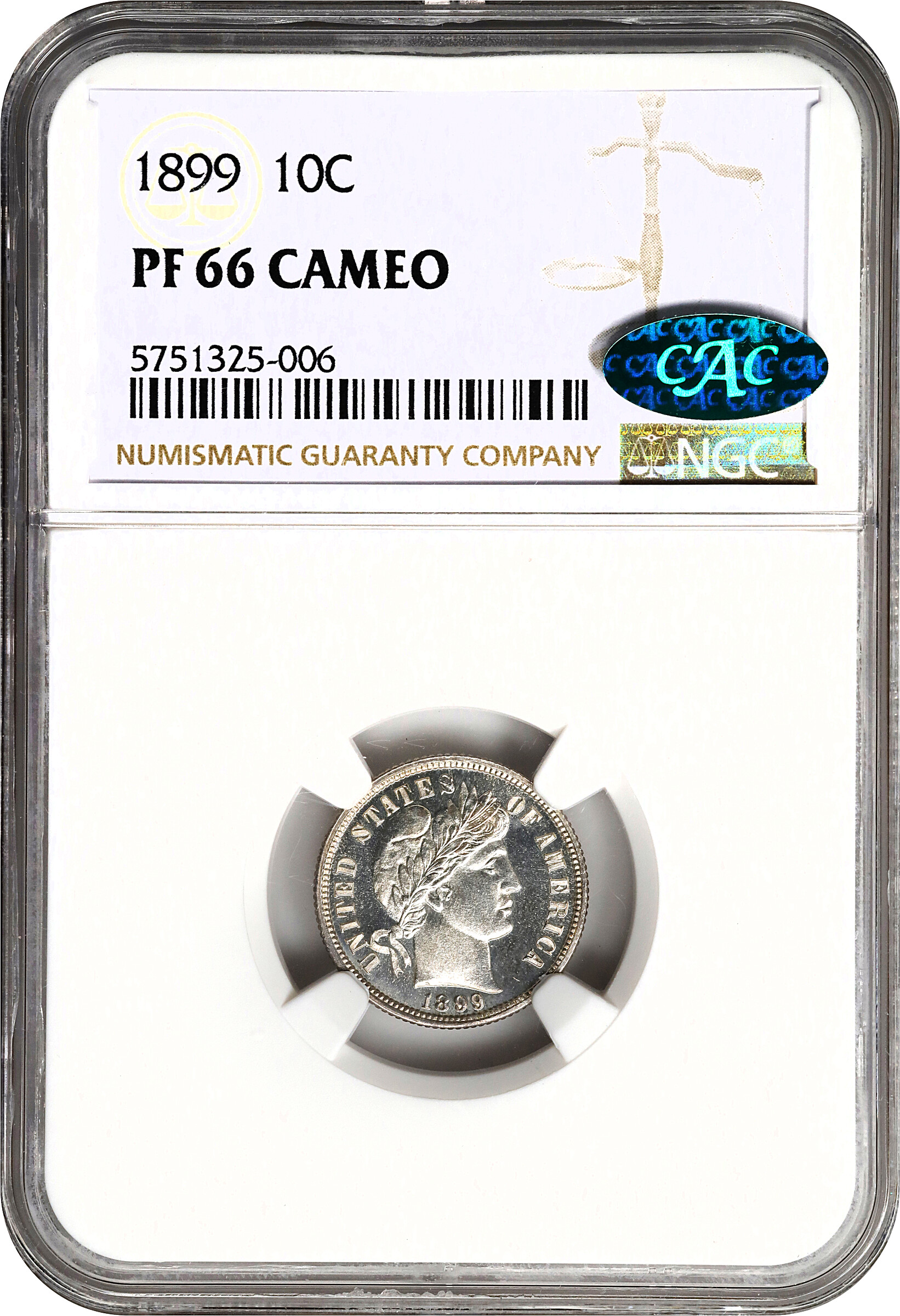 1899 10c PR CAM PR66 CAM thumbnail 7