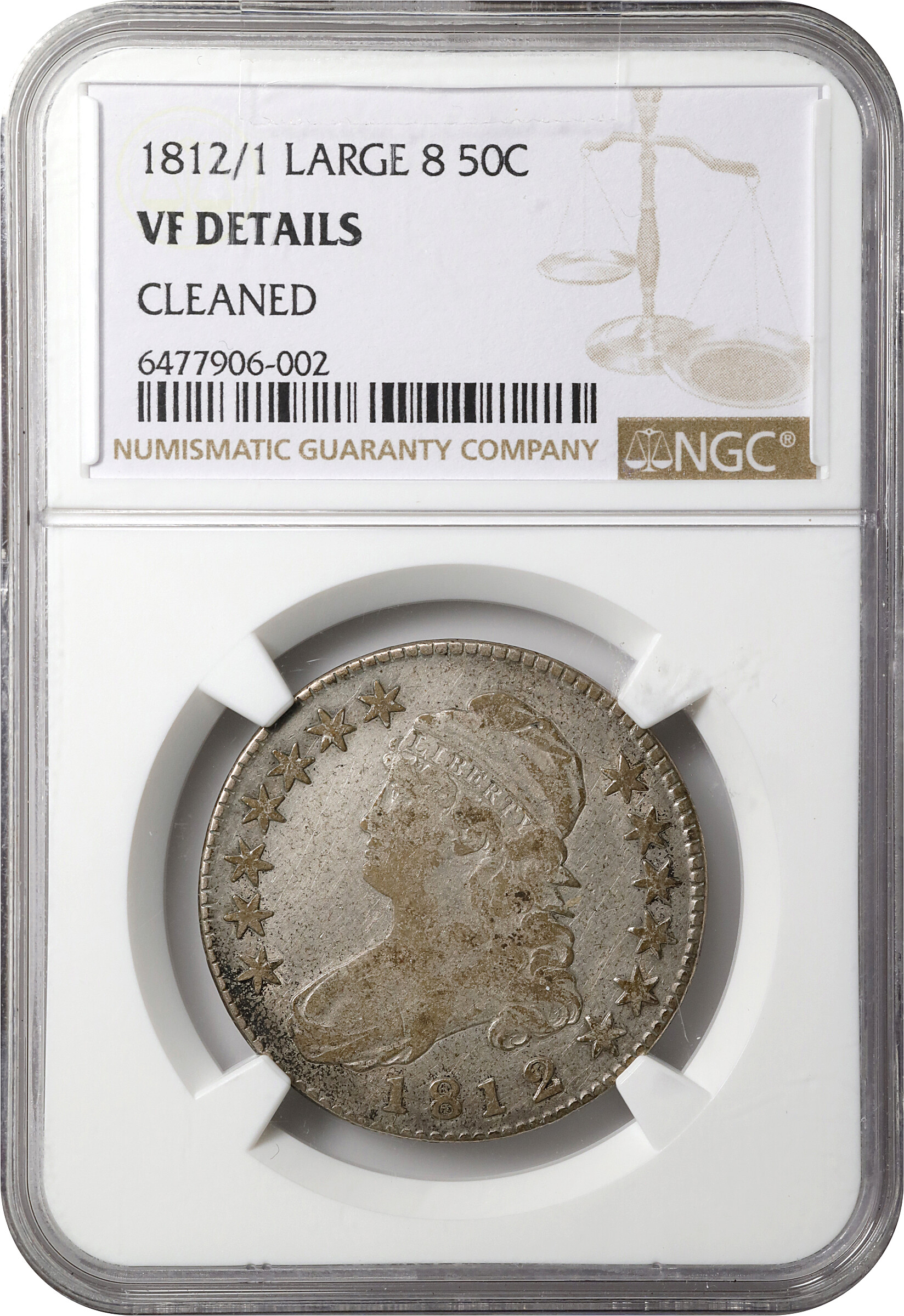 1812/1 50c Large 8 AG3 thumbnail 5