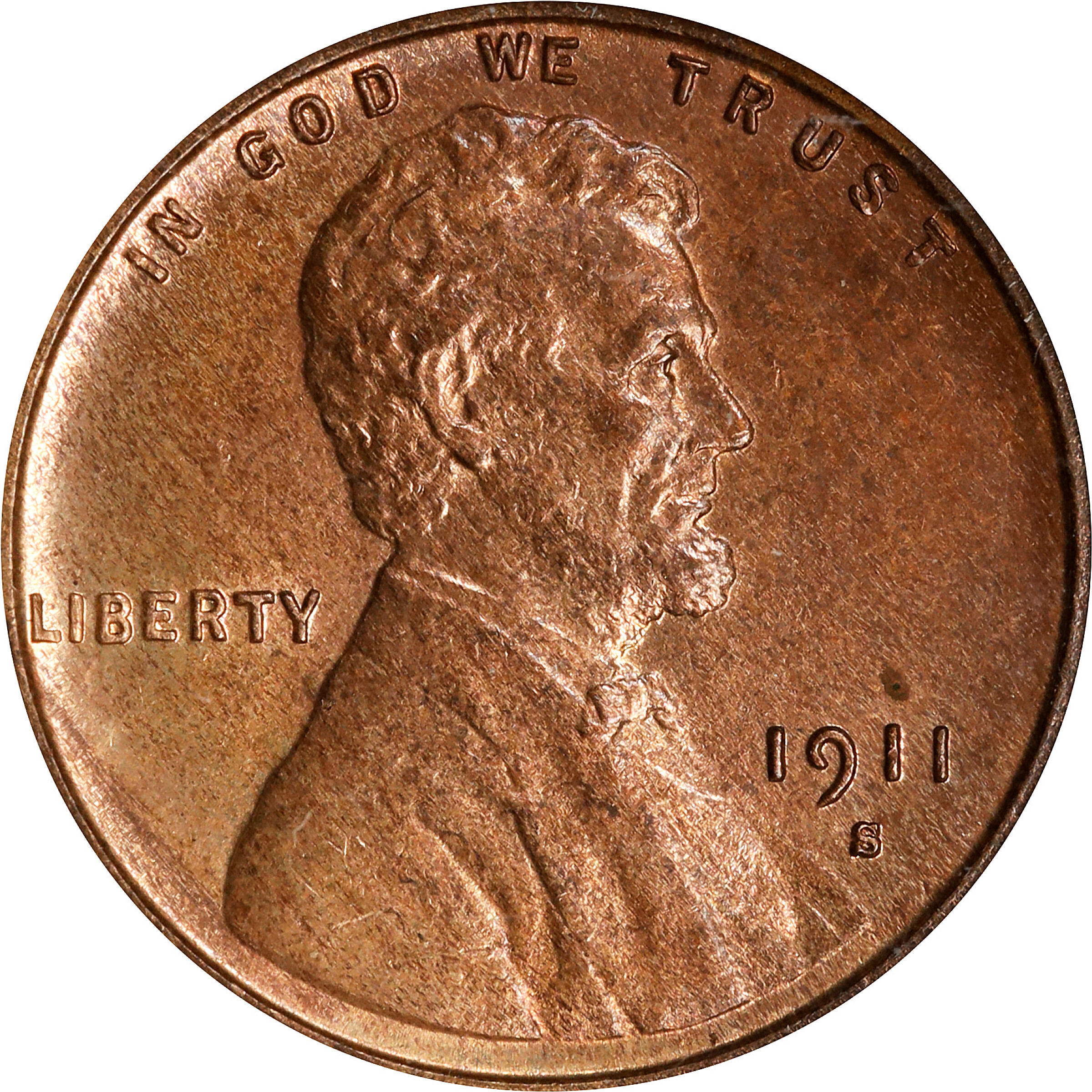 1911-S Lincoln Cent. MS-63 RB (ANACS). OH.