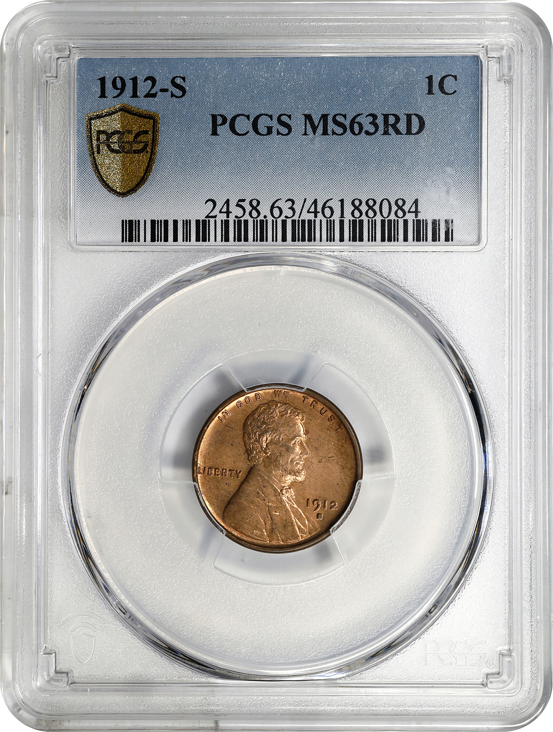 1912-S 1c MS RD MS63 RD CAC thumbnail 7