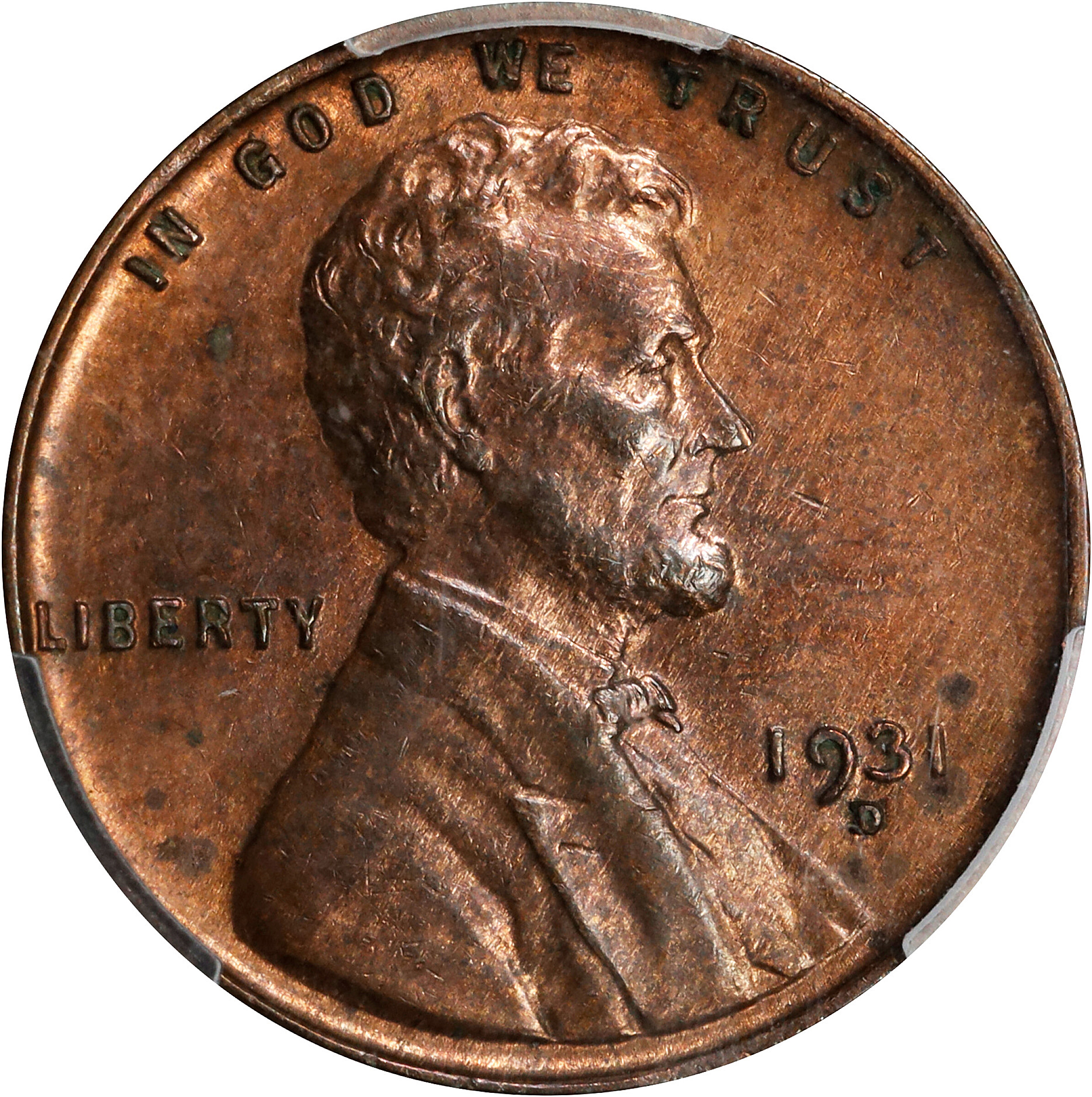 1931-D Lincoln Cent. MS-63 RB (PCGS).