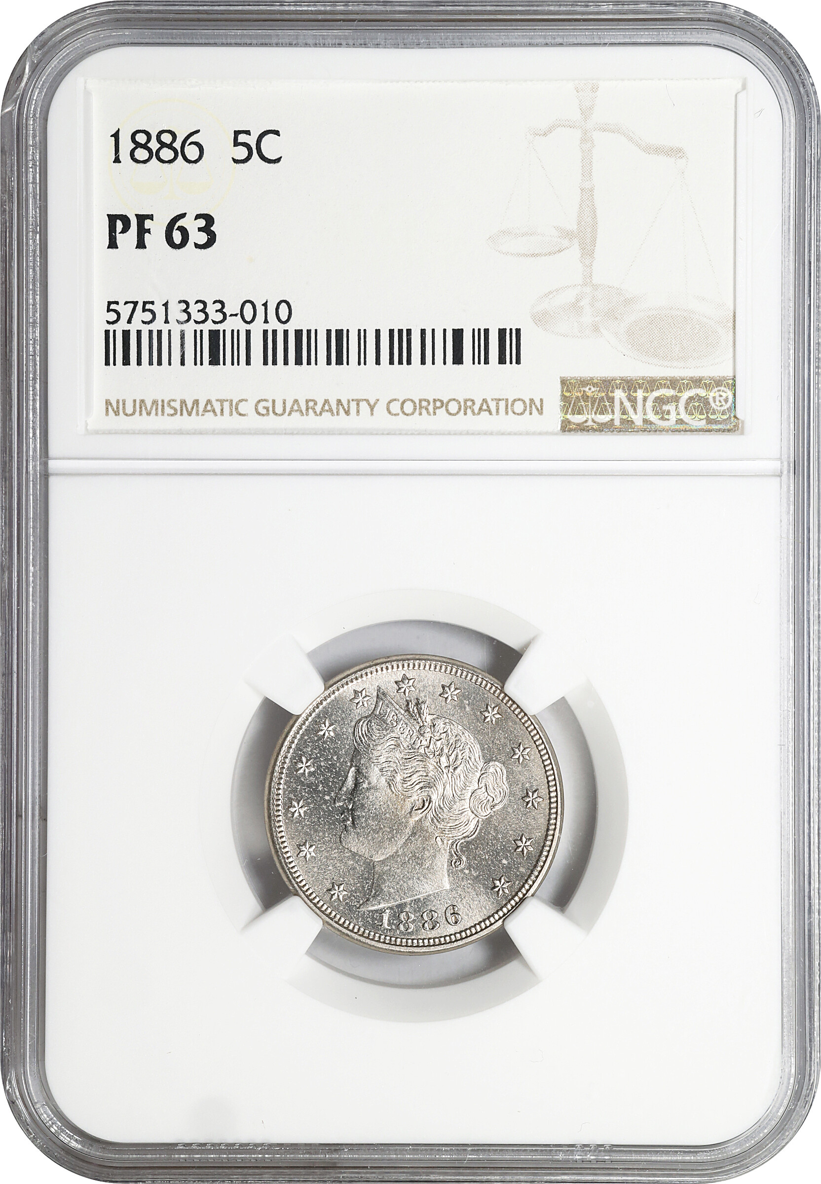 1886 5c AU55 thumbnail 19