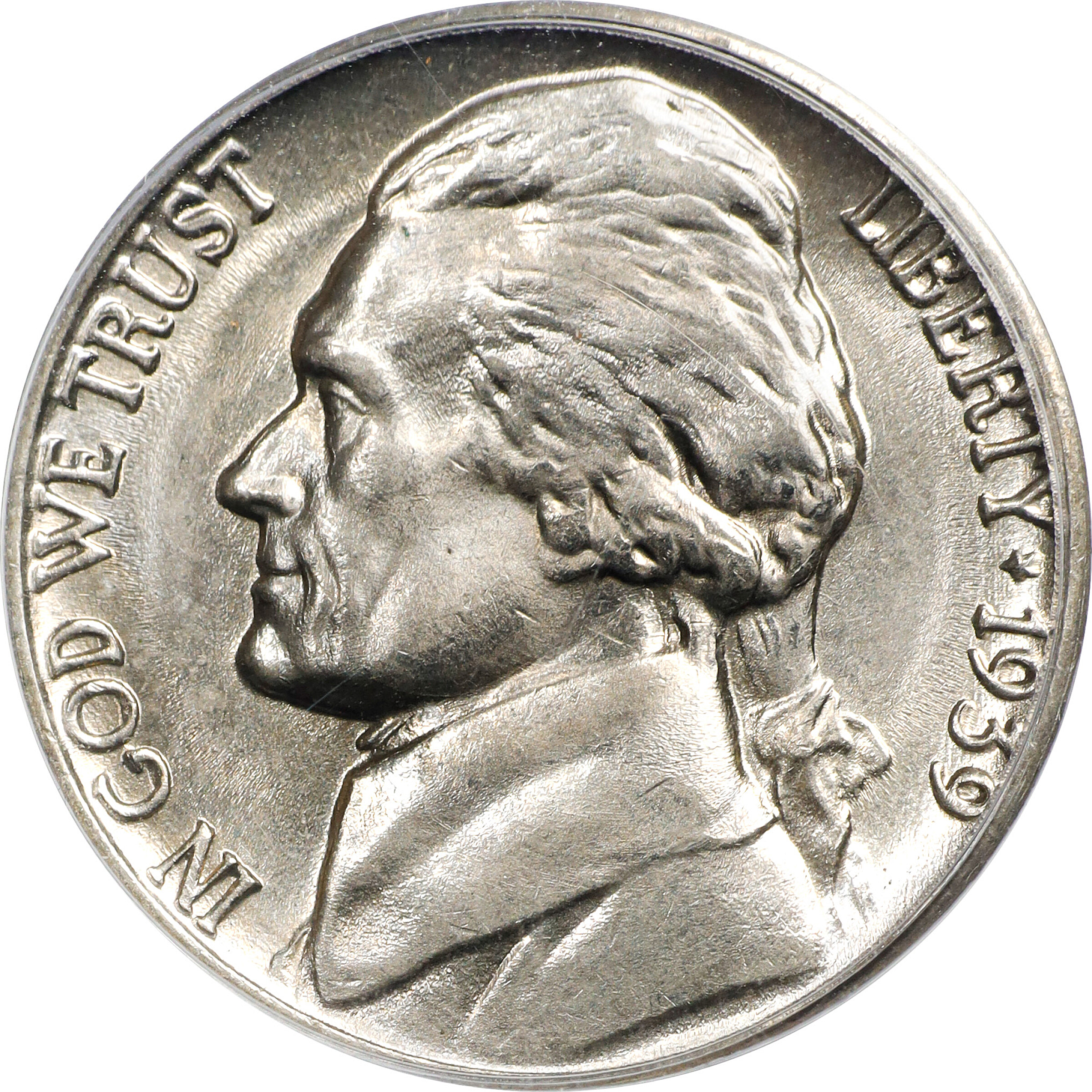 1939 Jefferson Nickel. Reverse of 1940. MS-67 FS (PCGS).